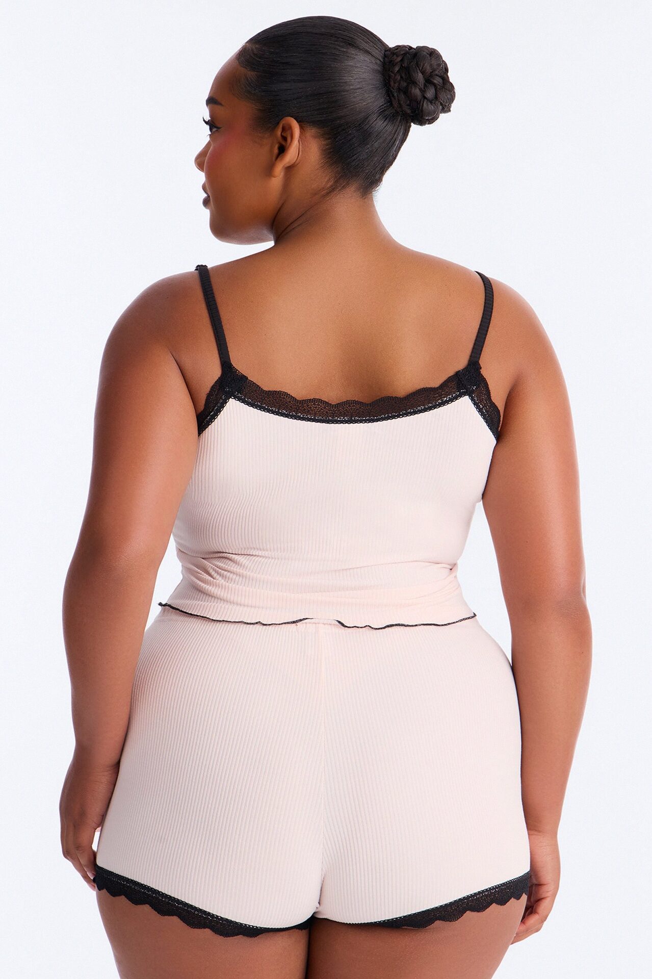 Always On My Mind Ribbed PJ Short Set - Pink/combo
