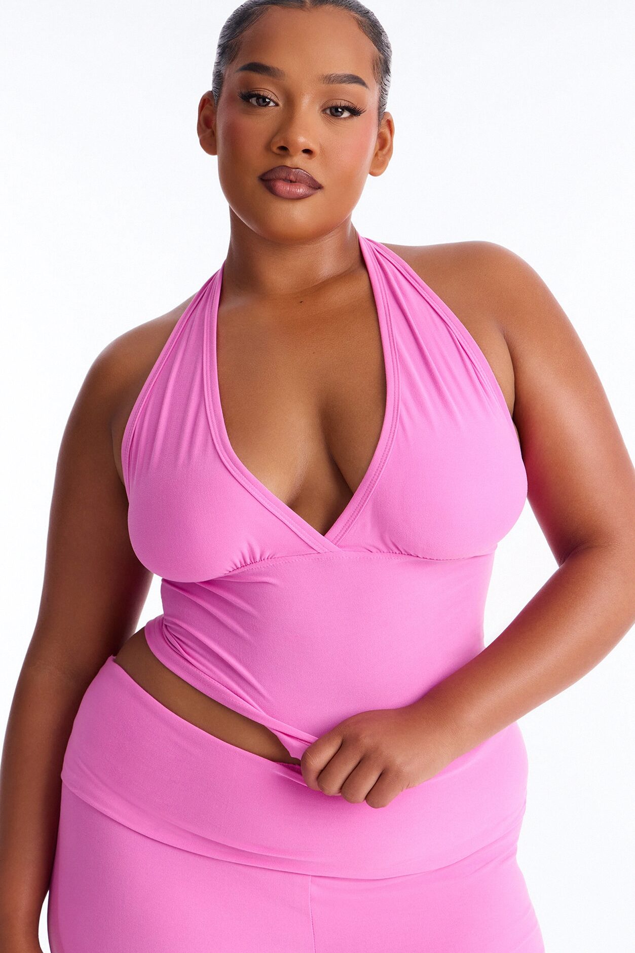 Stay Cozy Halter PJ Pant Set - Pink