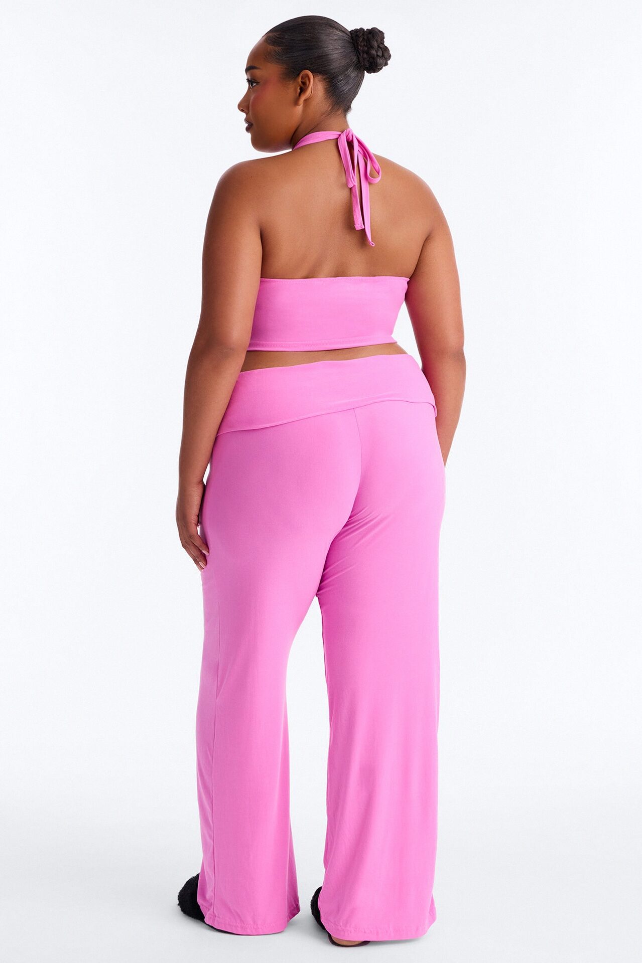Stay Cozy Halter PJ Pant Set - Pink