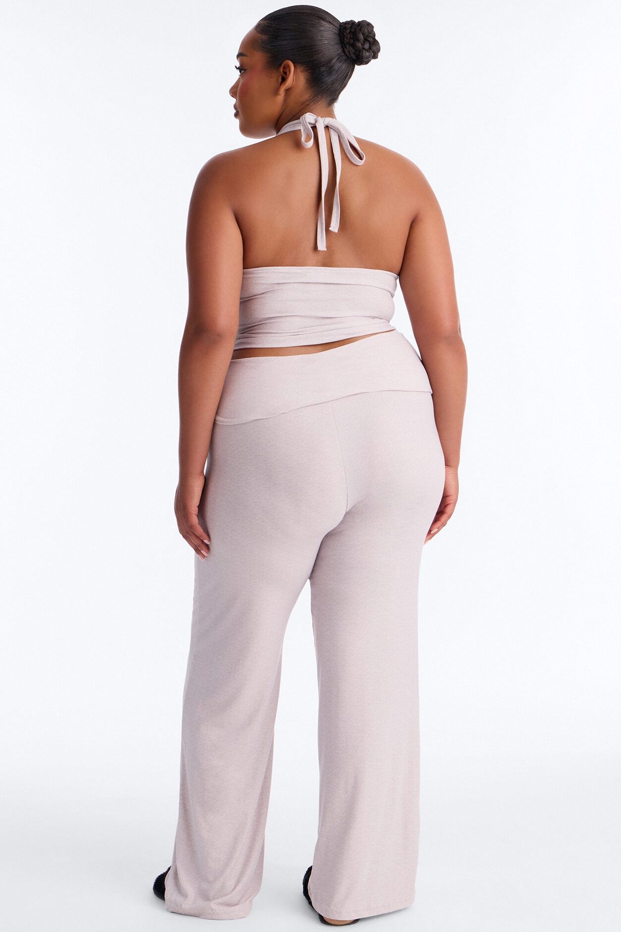 Stay Cozy Halter PJ Pant Set - Heather Grey