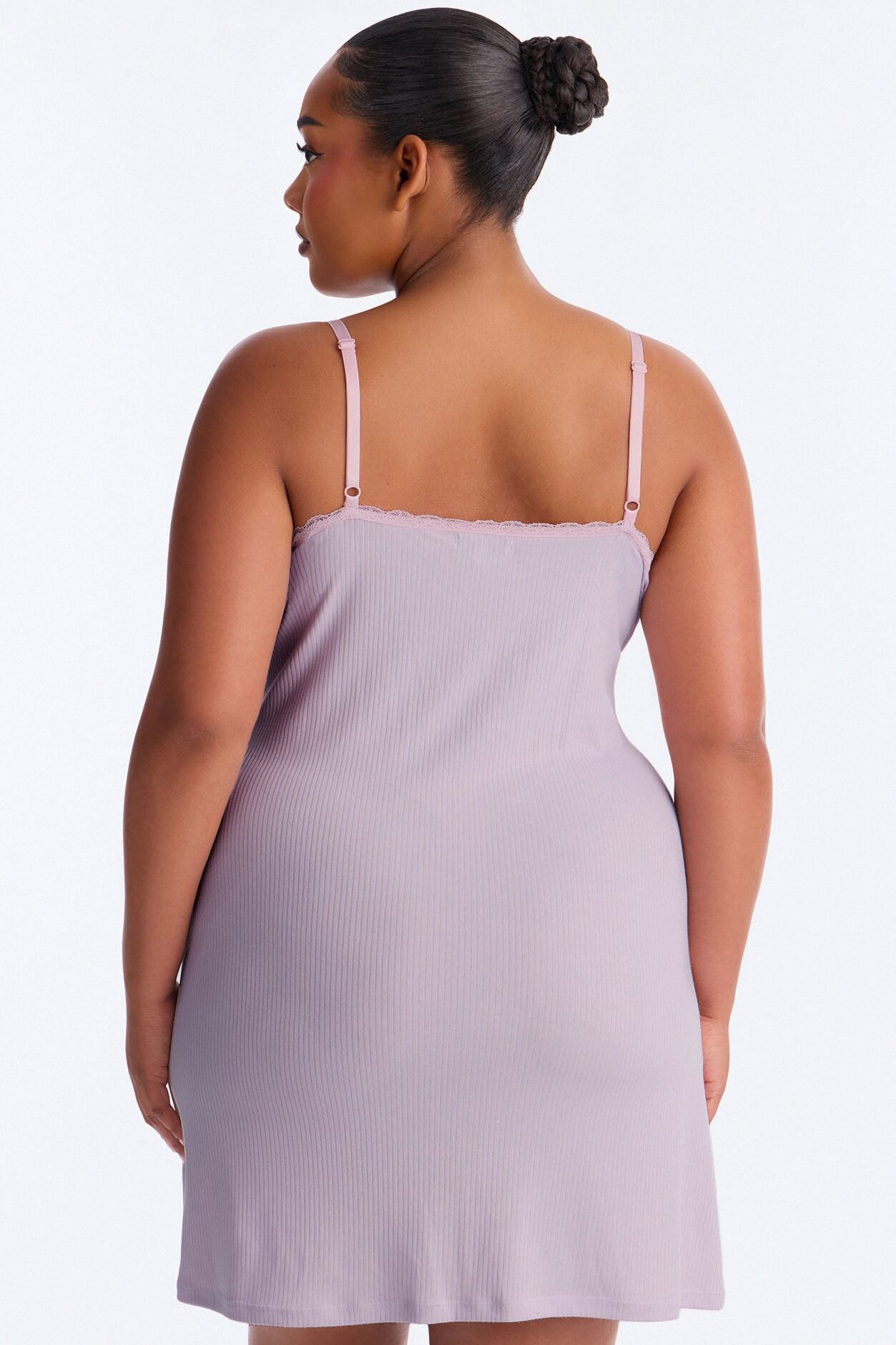 Getting Sleepy Ribbed Sleep Gown - Lavender