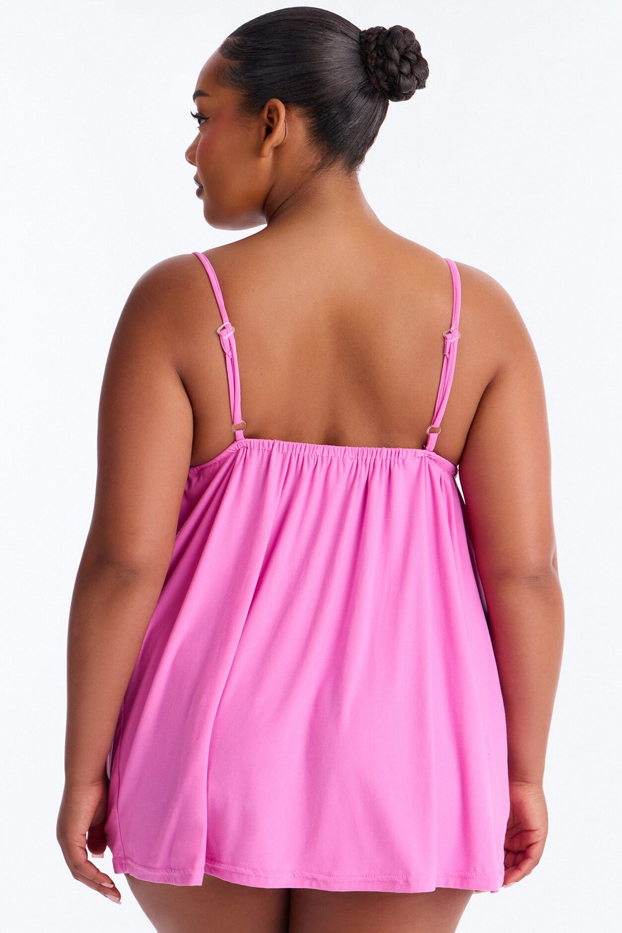 Cozy Up With Me PJ Sleep Dress - Hot Pink