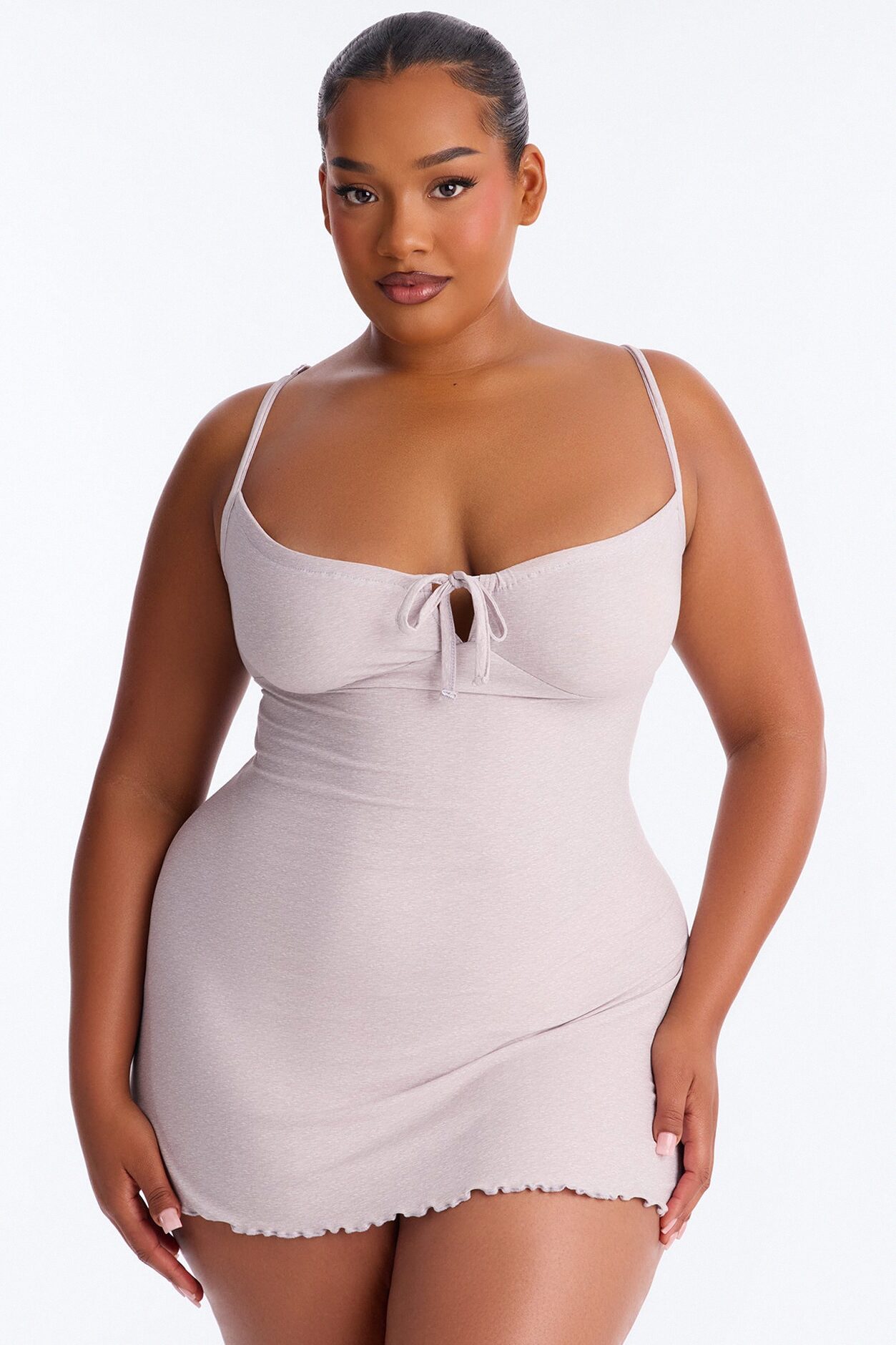 Cute But Sleepy PJ Sleep Dress - Heather Grey