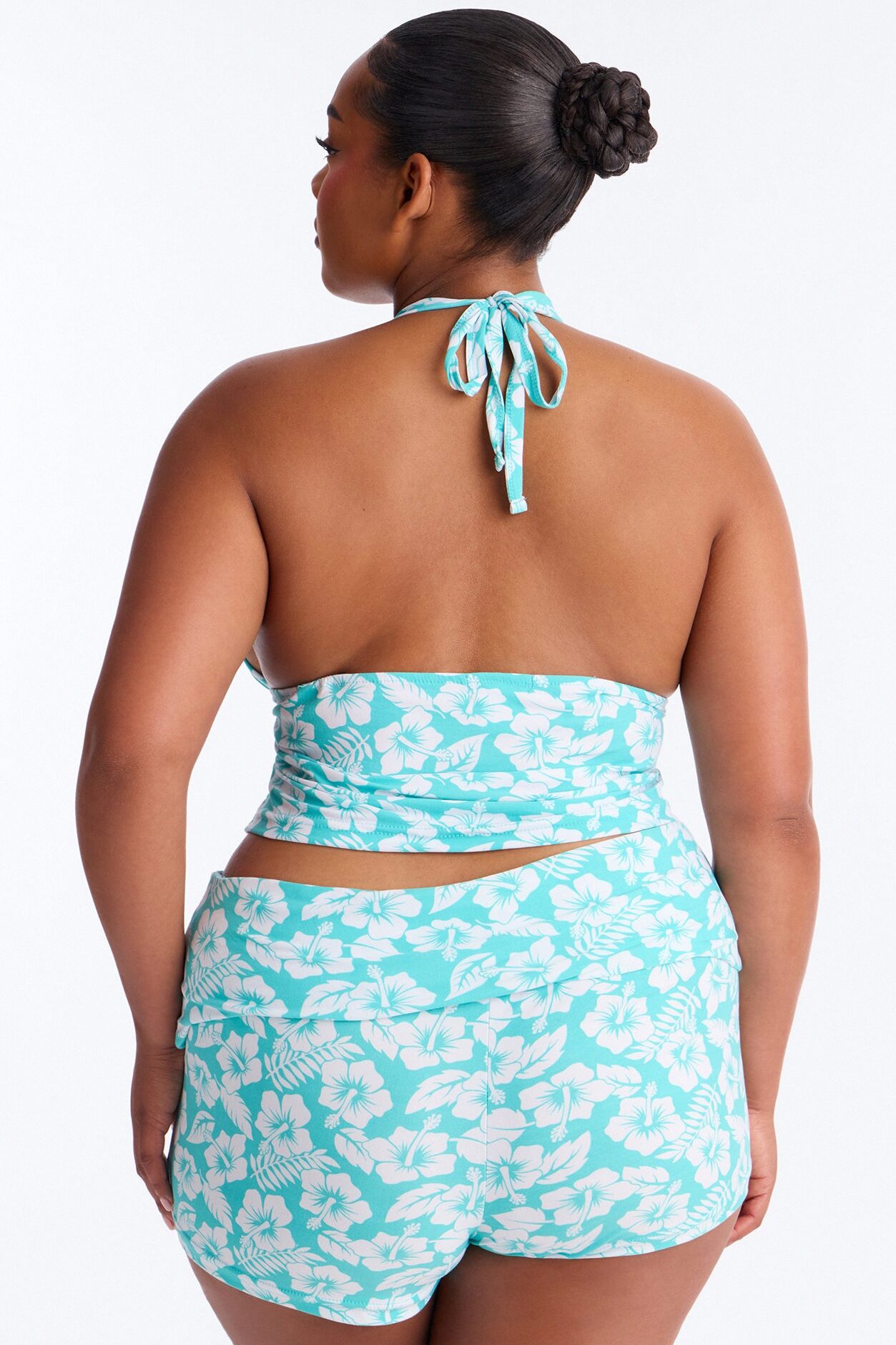 Tropical Beauty PJ Short Set - Turquoise/combo