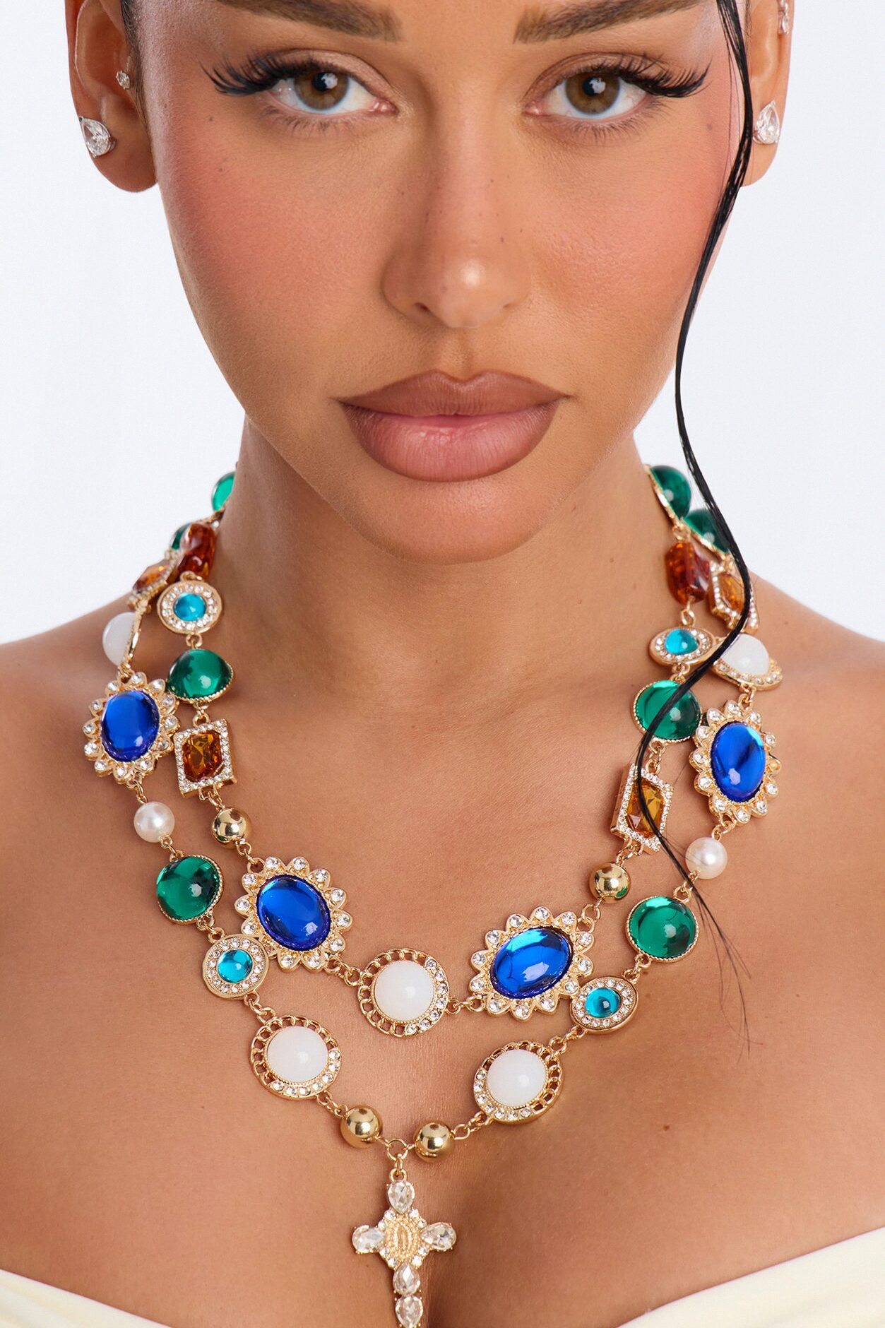 Wonders Of Beauty Layered Necklace - Gold/Multi