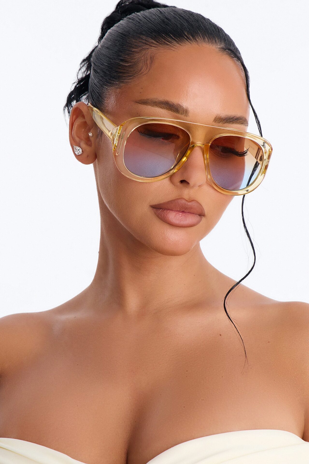 Glossy Gaze Sunglasses - Yellow/combo