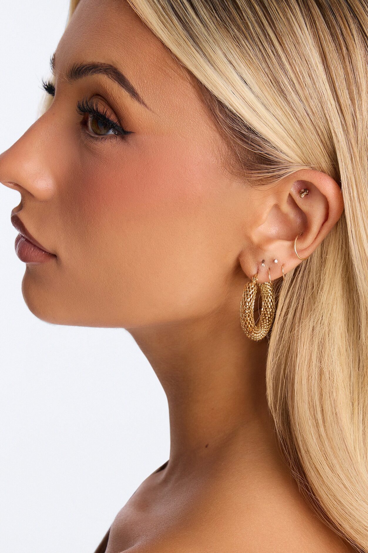 Rebel Hoop Earrings - Gold