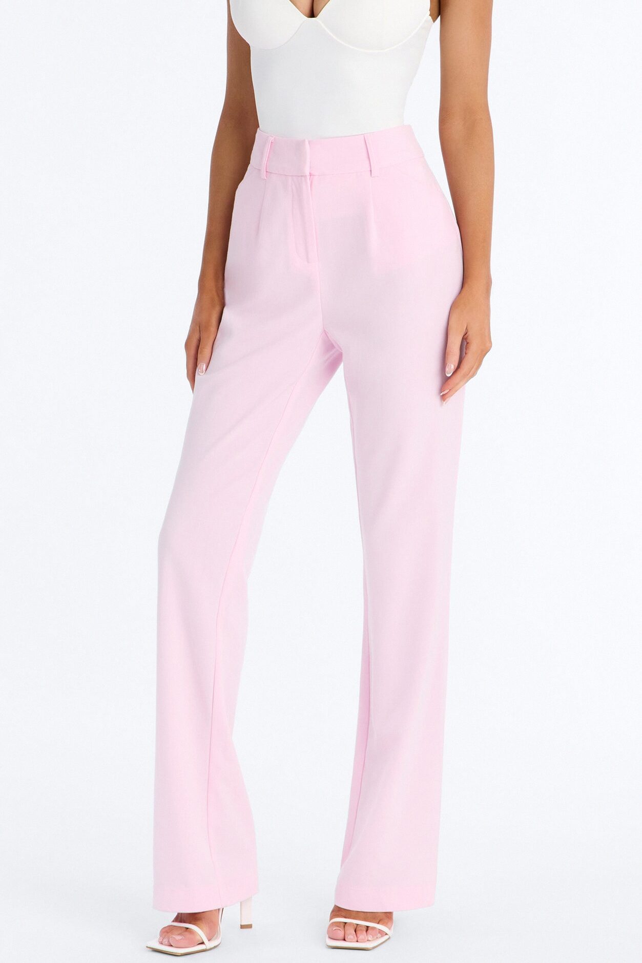 Tasha Dressy High Rise Pants - Light Pink