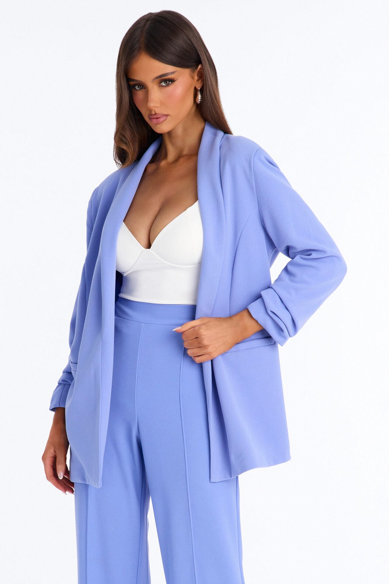 The Celine Blazer - Periwinkle