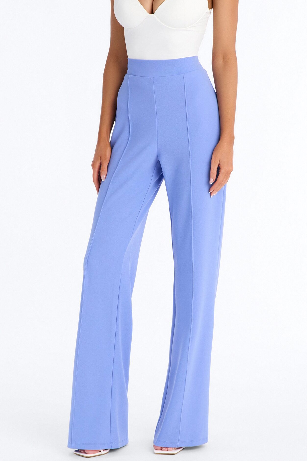 Victoria High Waisted Dress Pants - Periwinkle