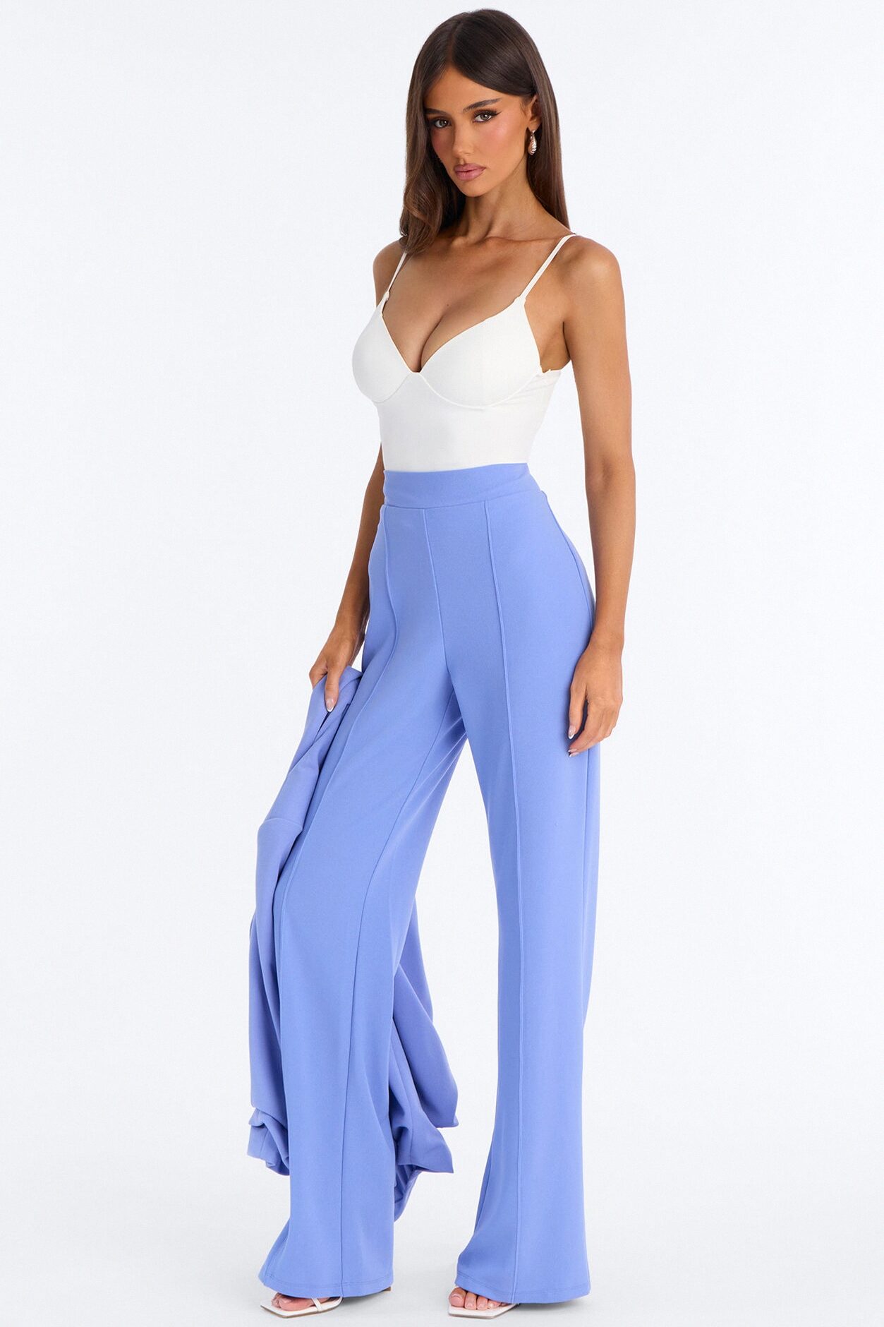 Victoria High Waisted Dress Pants - Periwinkle