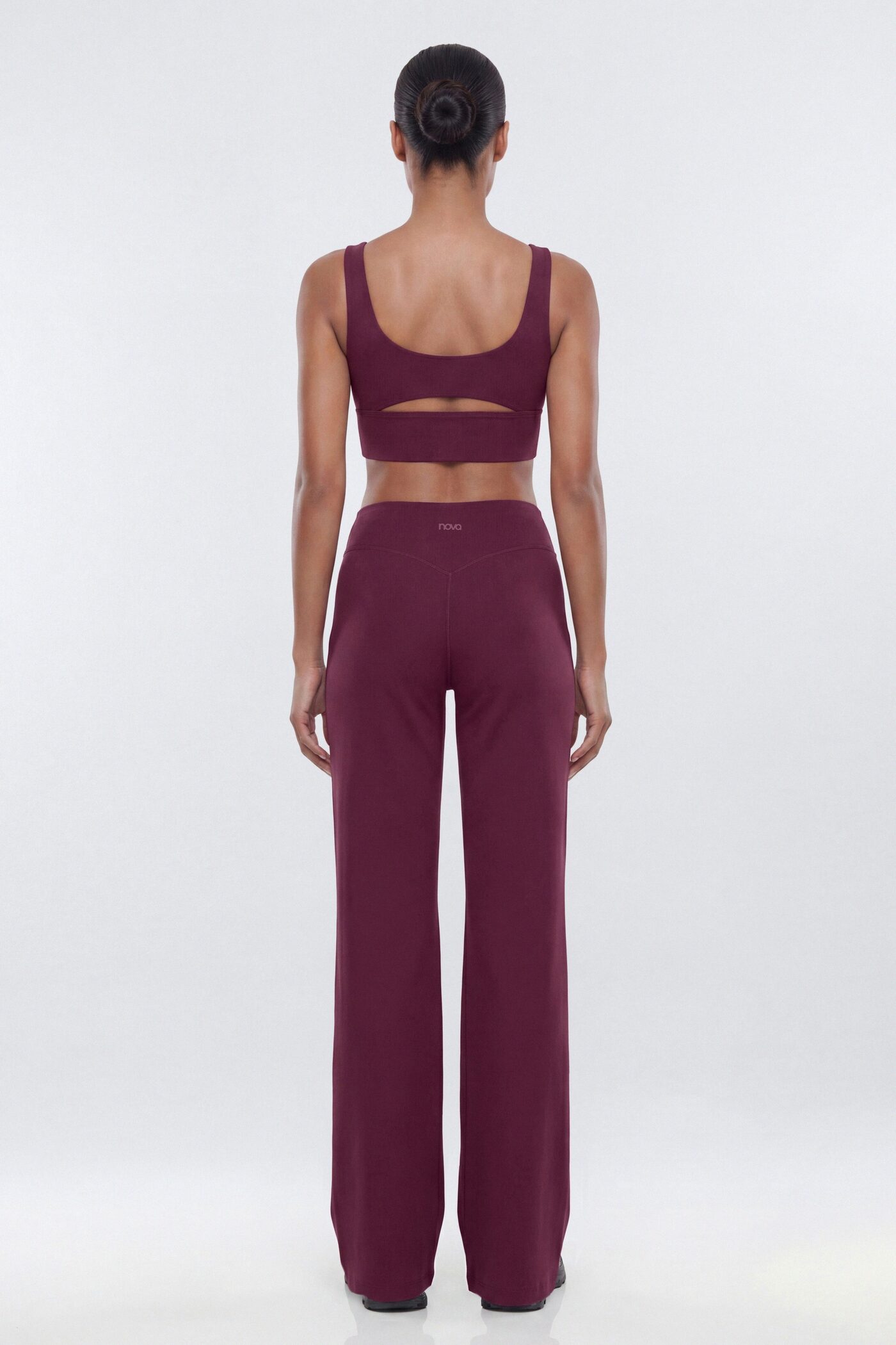 ButterSoft 34″ Mid Rise Straight Leg Active Pant - Merlot