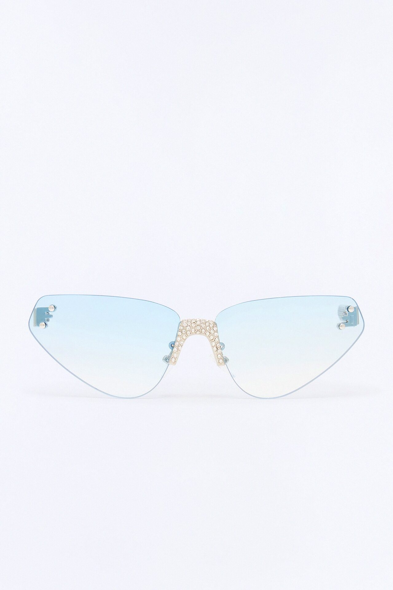 Crystal Clear Skye Sunglasses - Silver/Blue