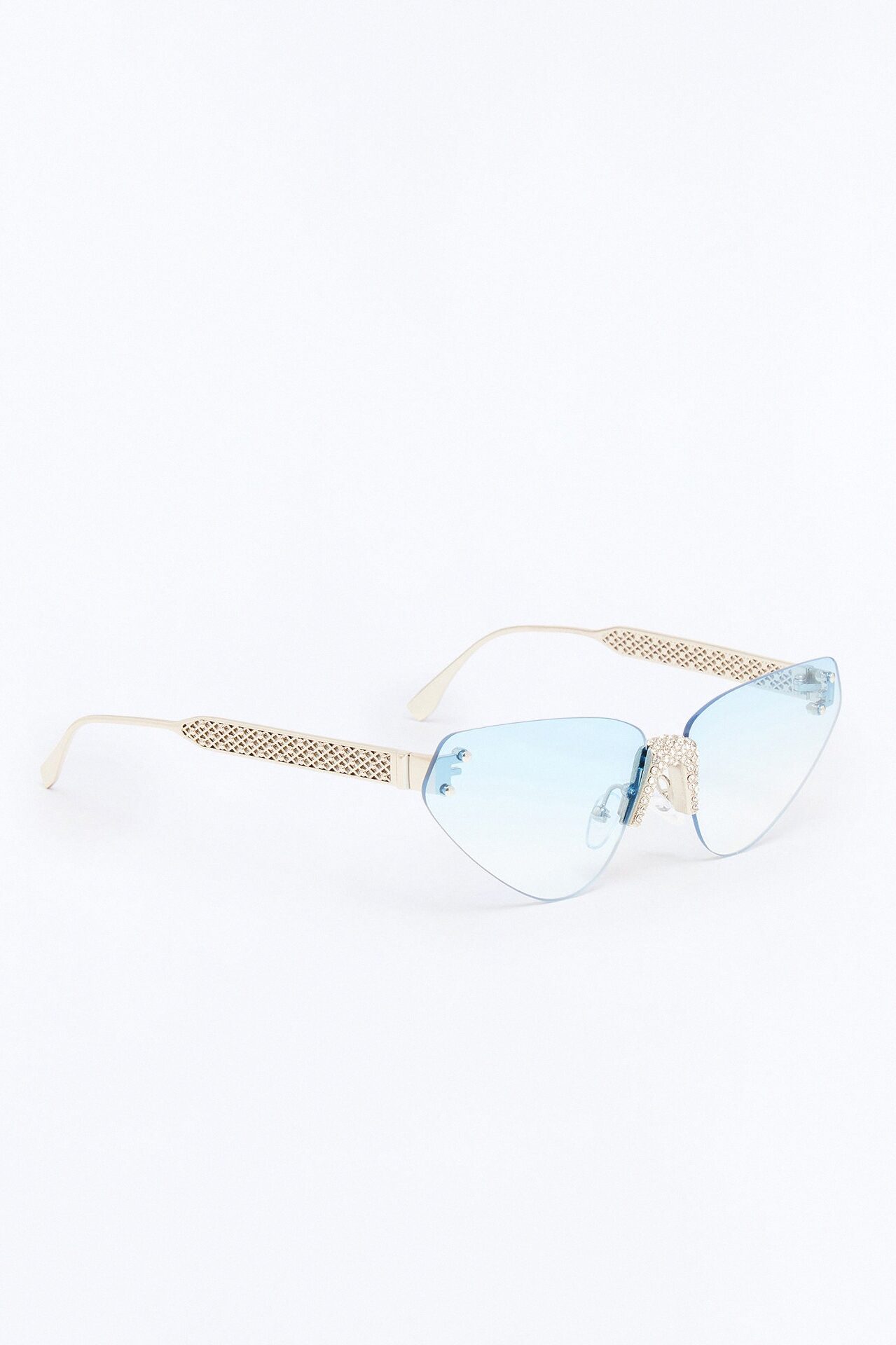 Crystal Clear Skye Sunglasses - Silver/Blue