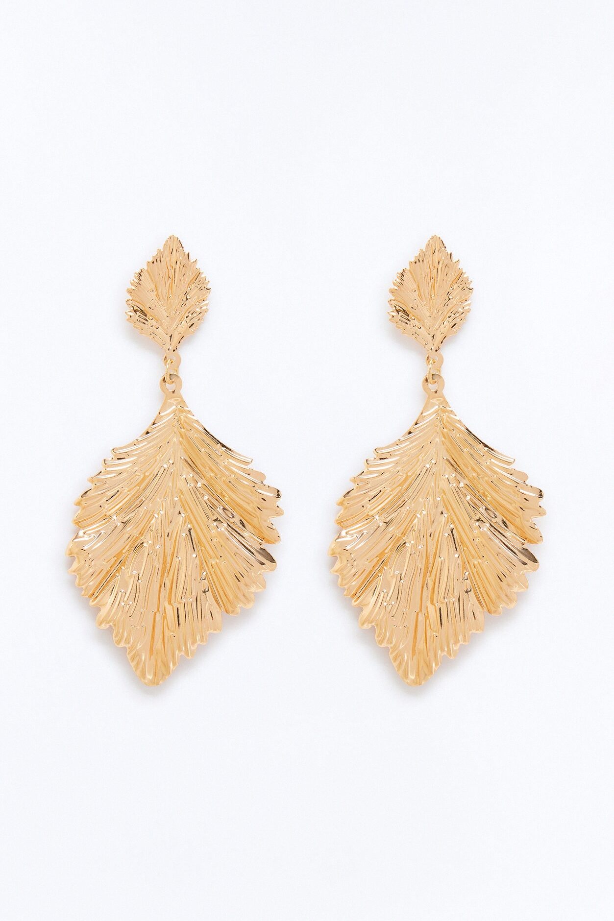 Whispering Leaf Earrings - Gold