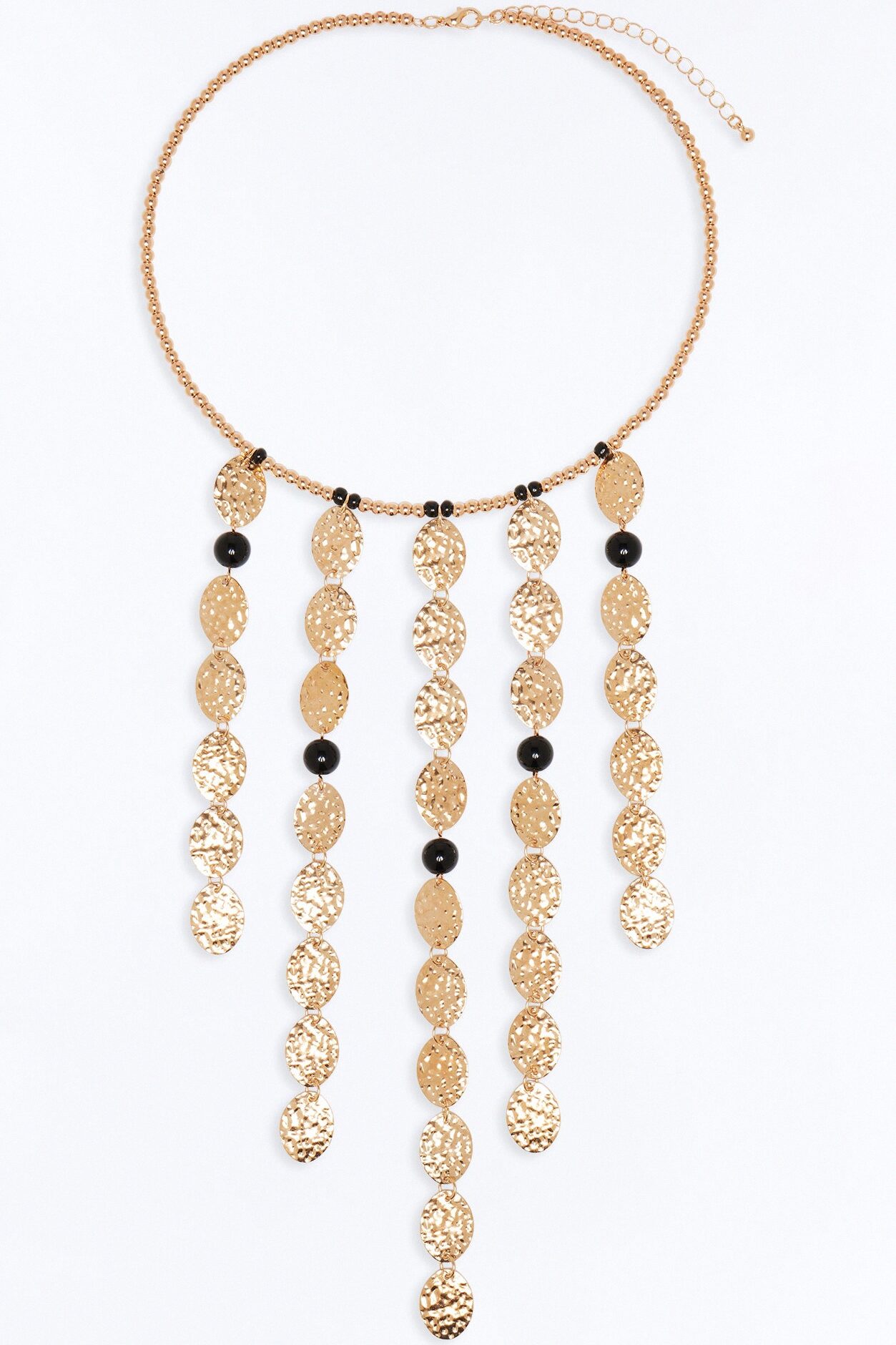 Endless Waves Necklace - Gold/Black