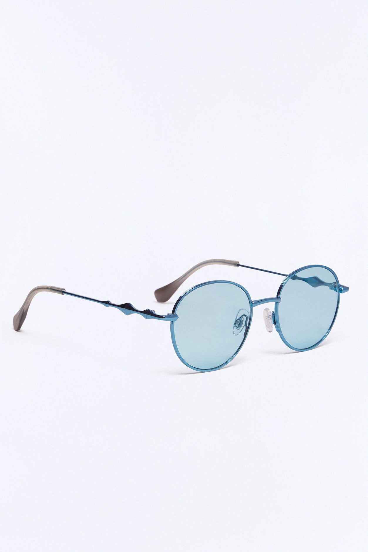 Don't Dwell On It Sunglasses - Blue/Silver