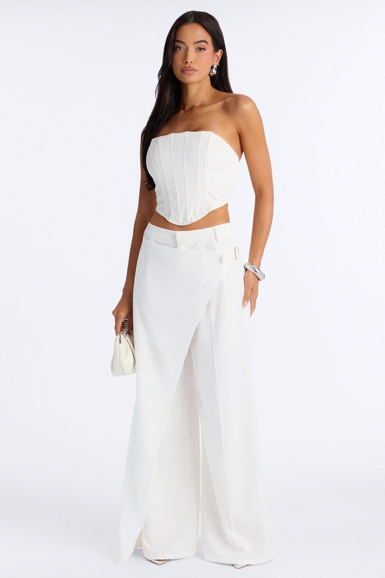 Tailored Touch Wrap Front Trouser 33″ - Ivory