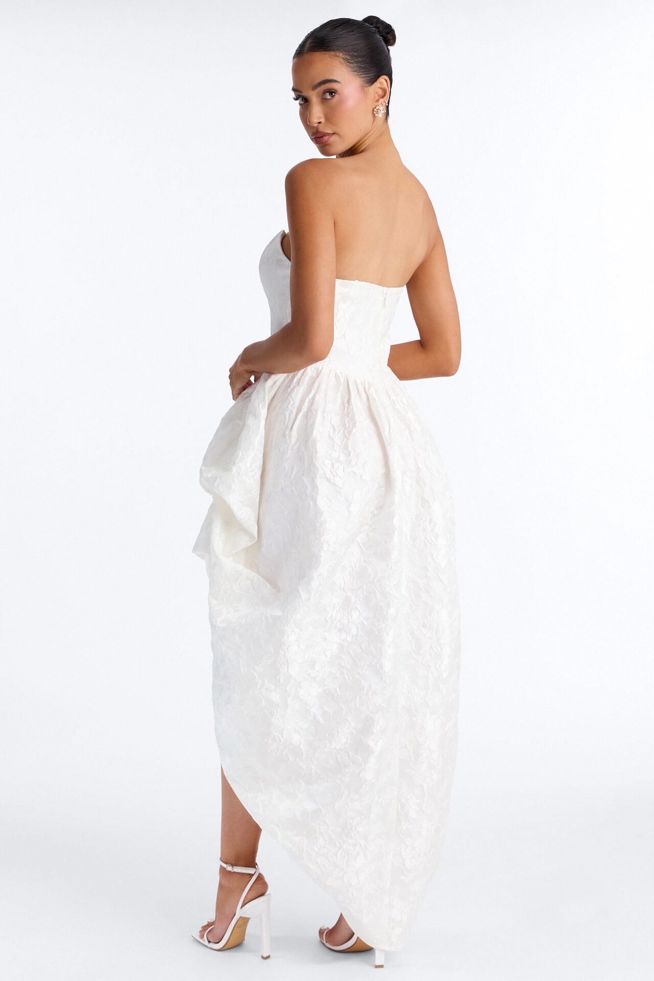 Amberlynn 2 Way Jacquard Gown - Ivory