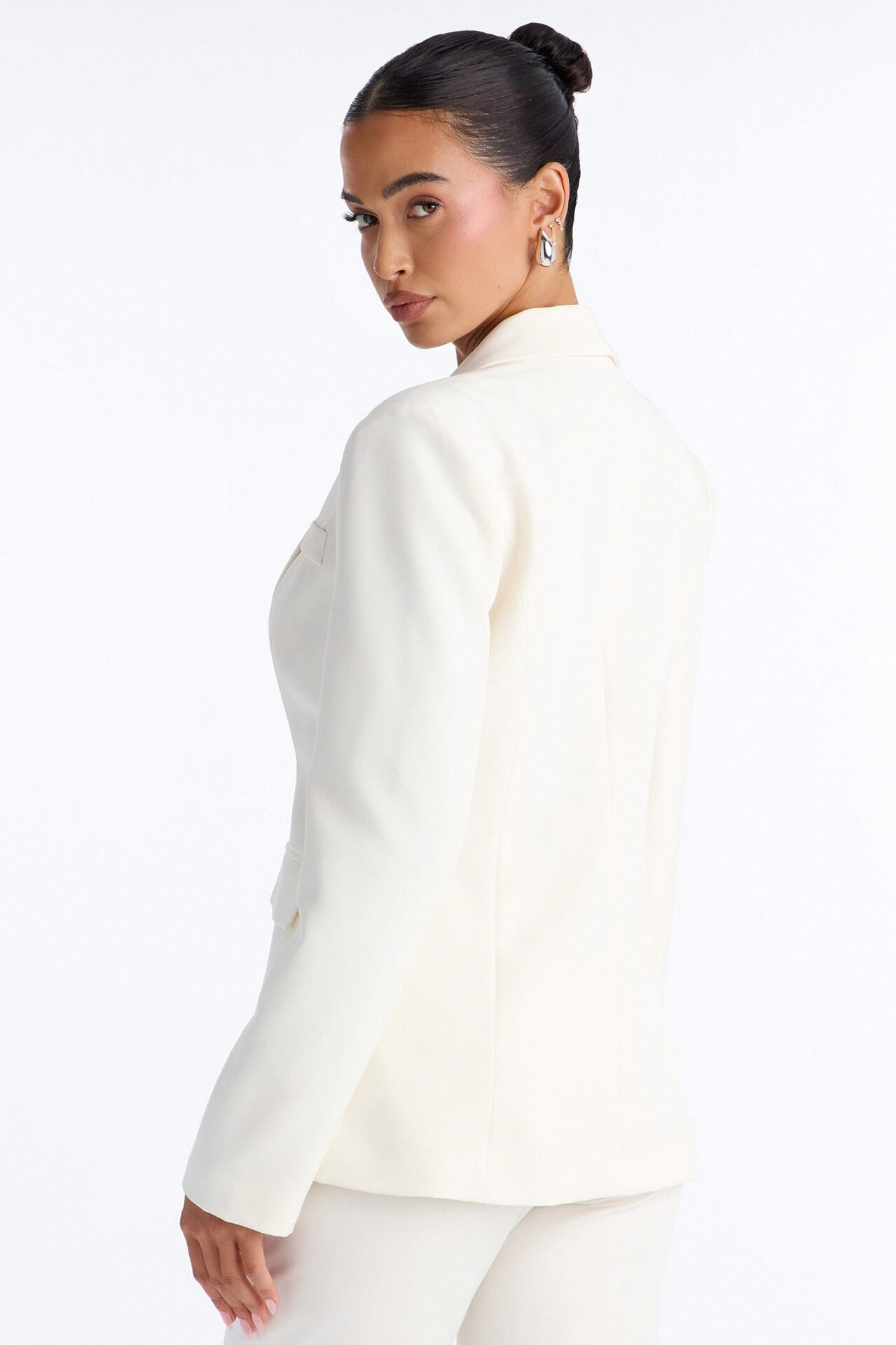 About Her Business Hourglass Blazer - Ivory