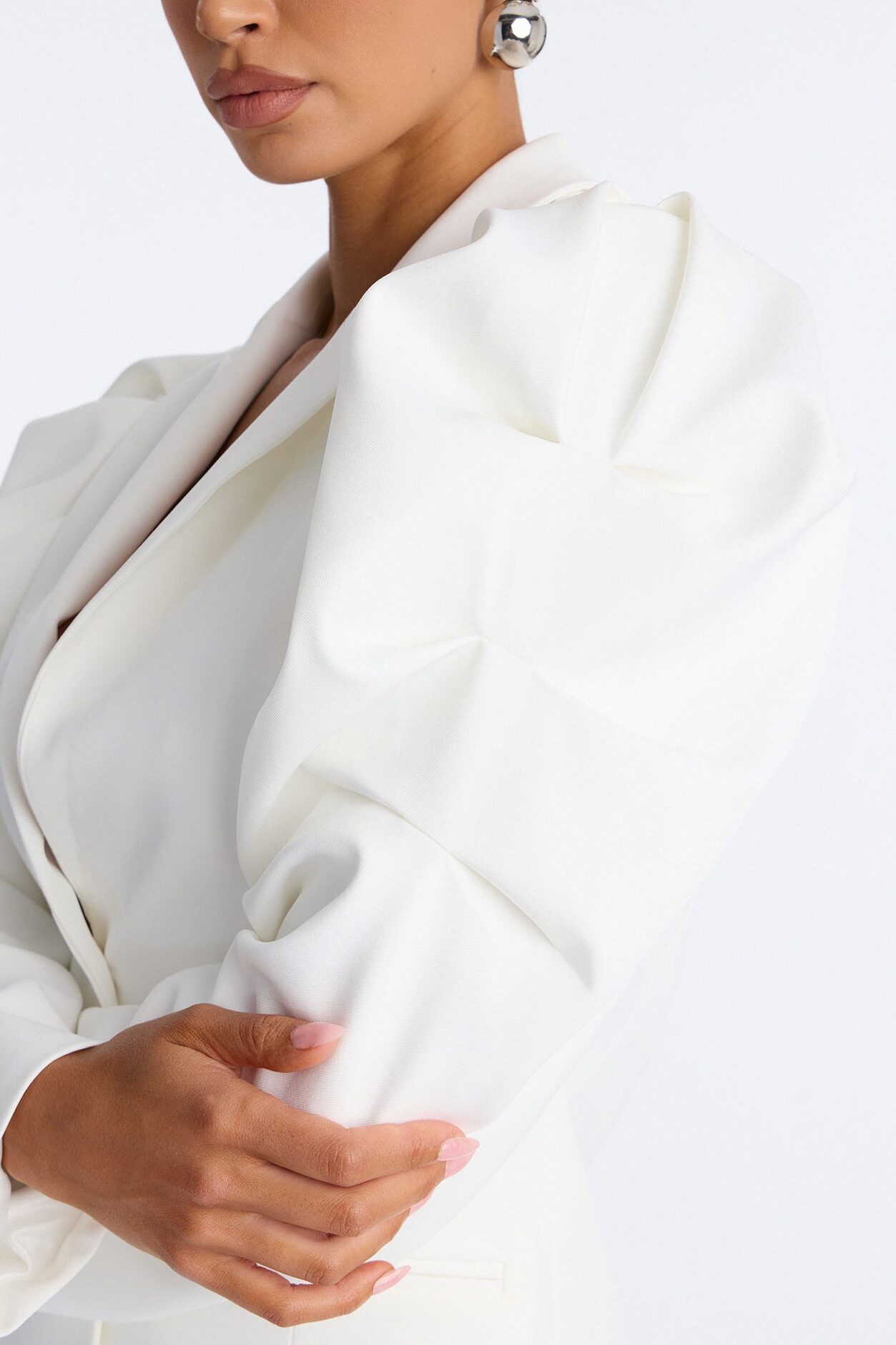 Make a Statement Puff Sleeve Blazer - White
