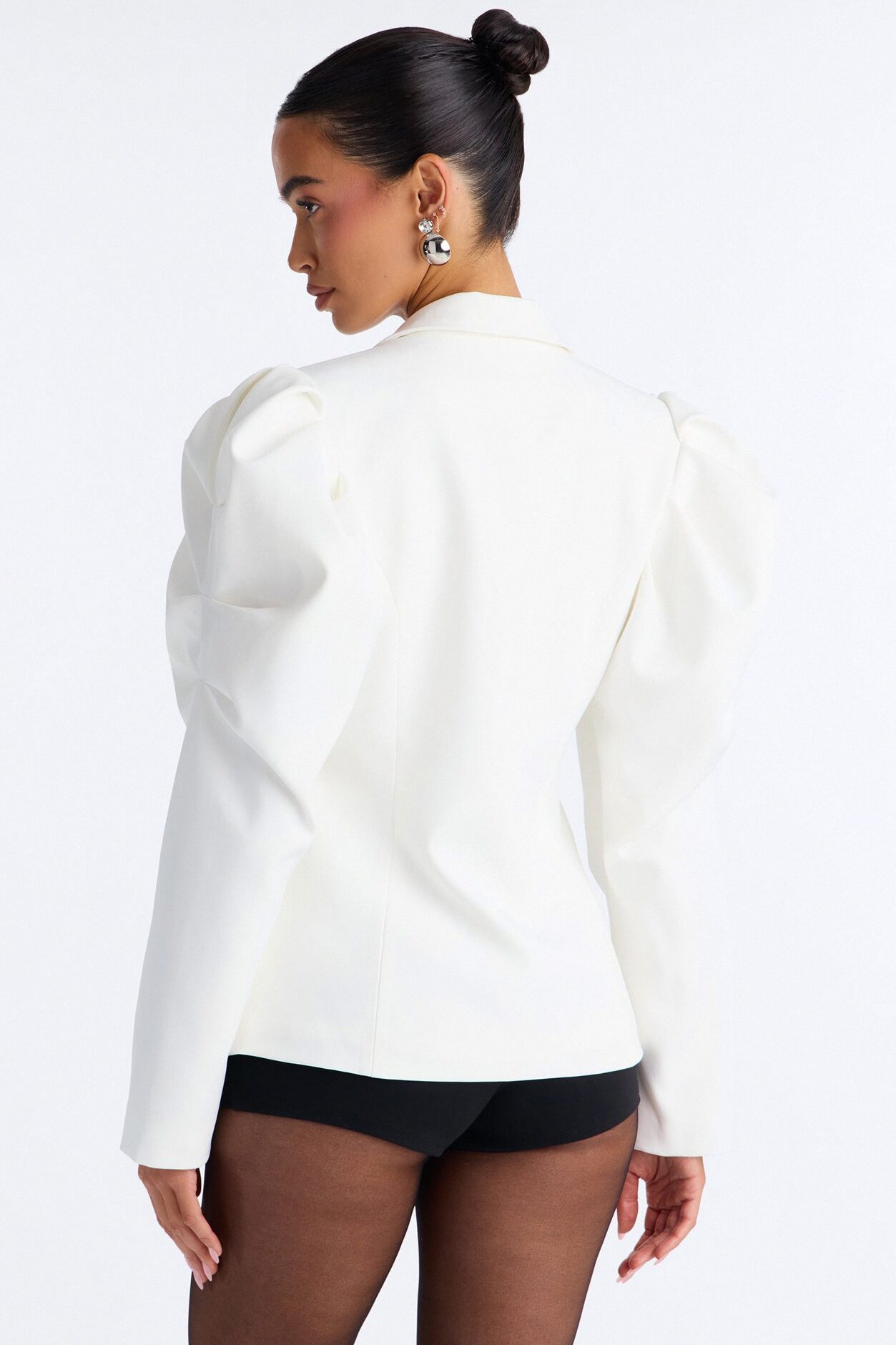 Make a Statement Puff Sleeve Blazer - White