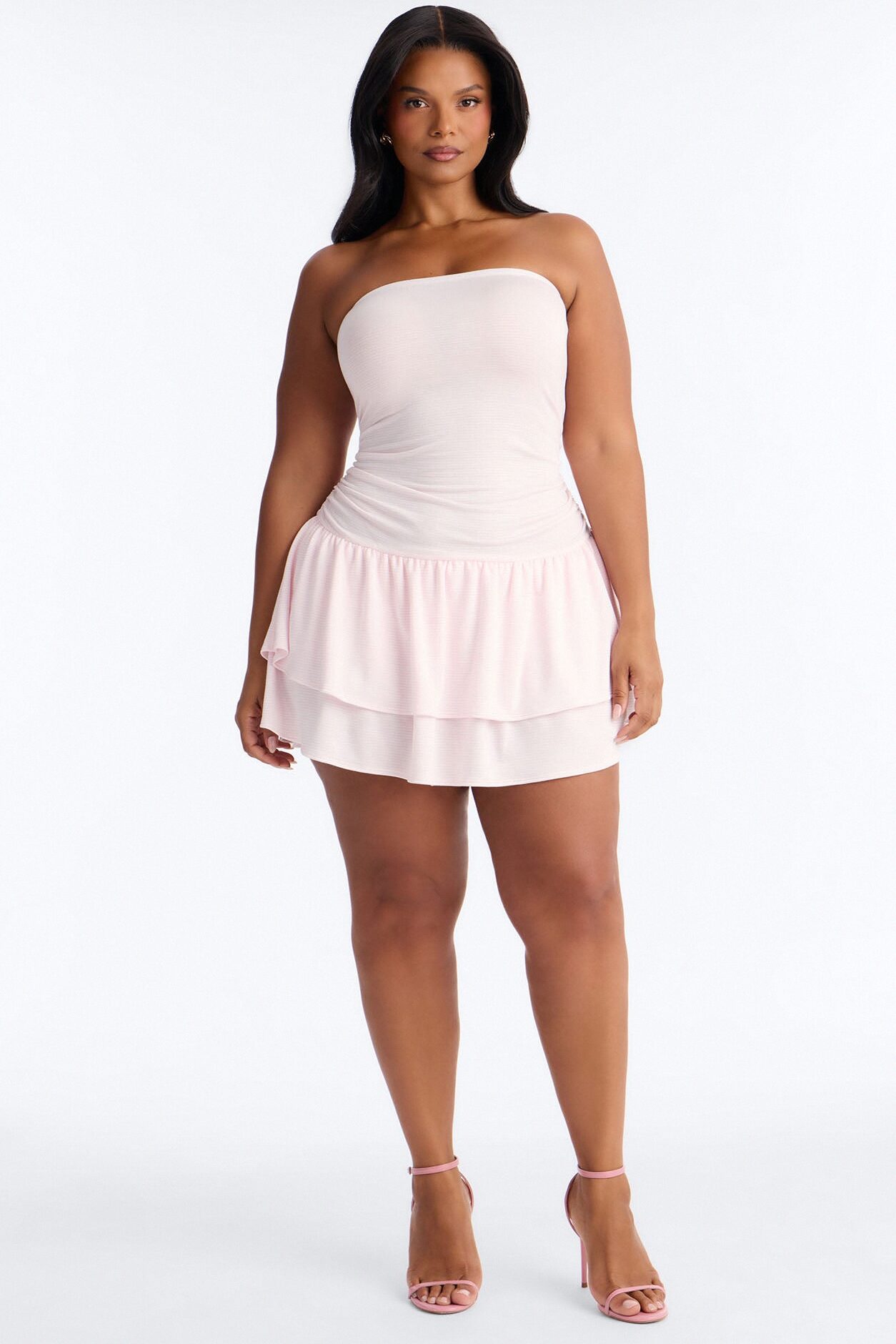 Lyanna Striped Strapless Micro Mini Dress - Pink/combo