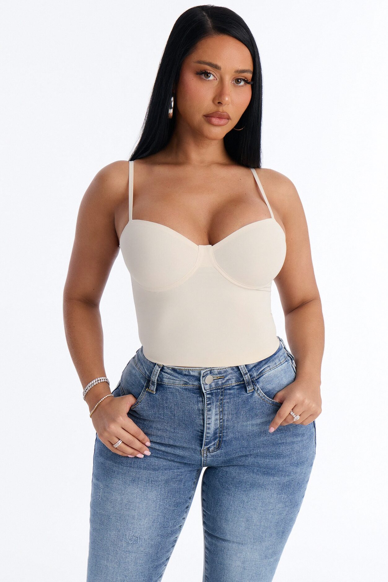 Amara Seamless Shapewear Top - Stone