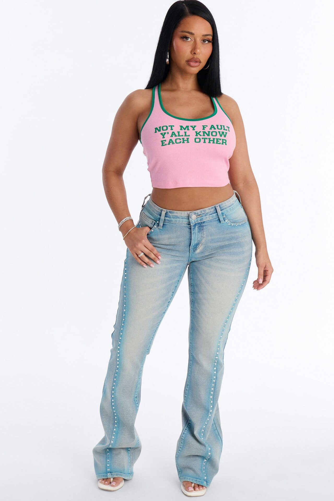 Not My Fault Y'all Know Each Other Tank Top - Pink
