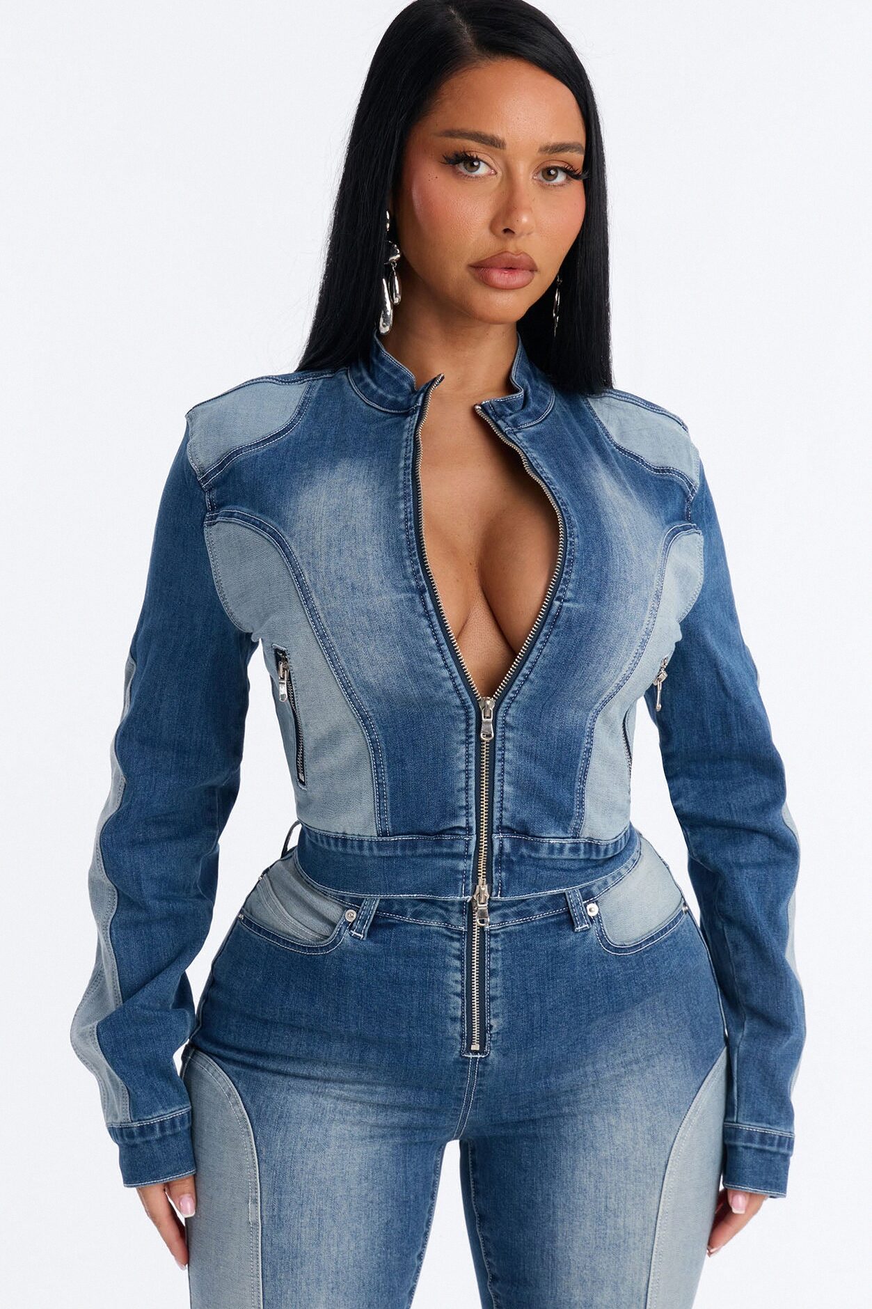 Ride At Dawn Denim Moto Jacket - Light Wash