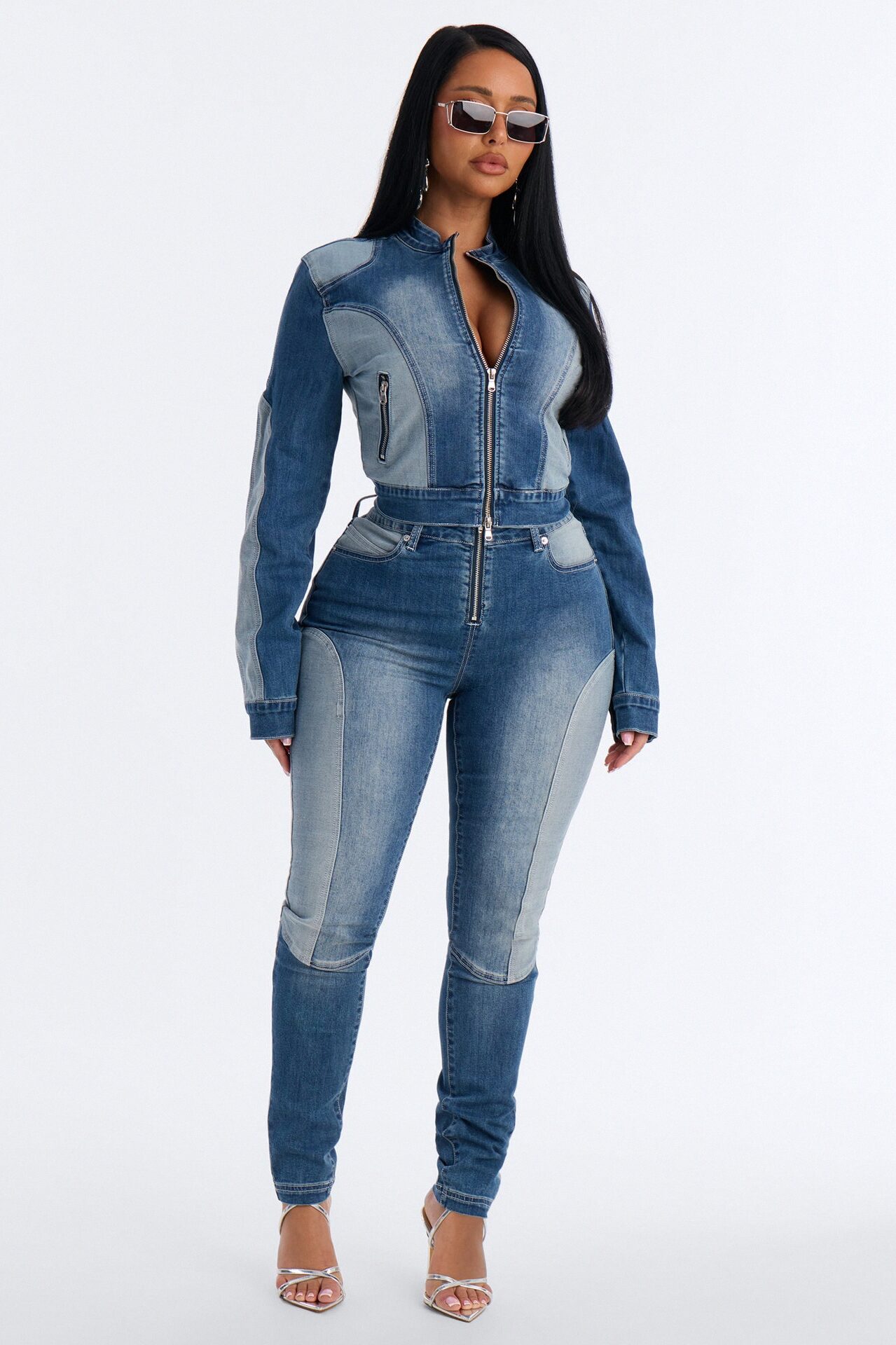 Ride At Dawn Moto Skinny Jeans - Light Wash