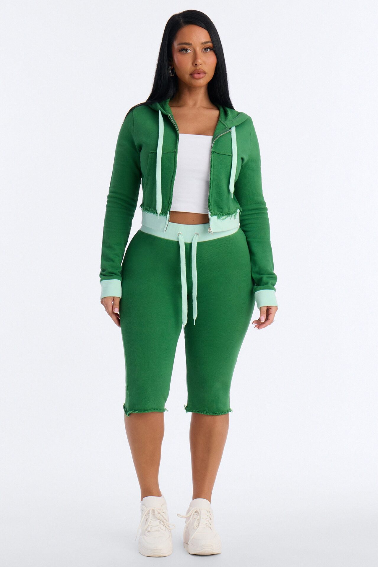 Keeping Up With Me Capri Set - Green