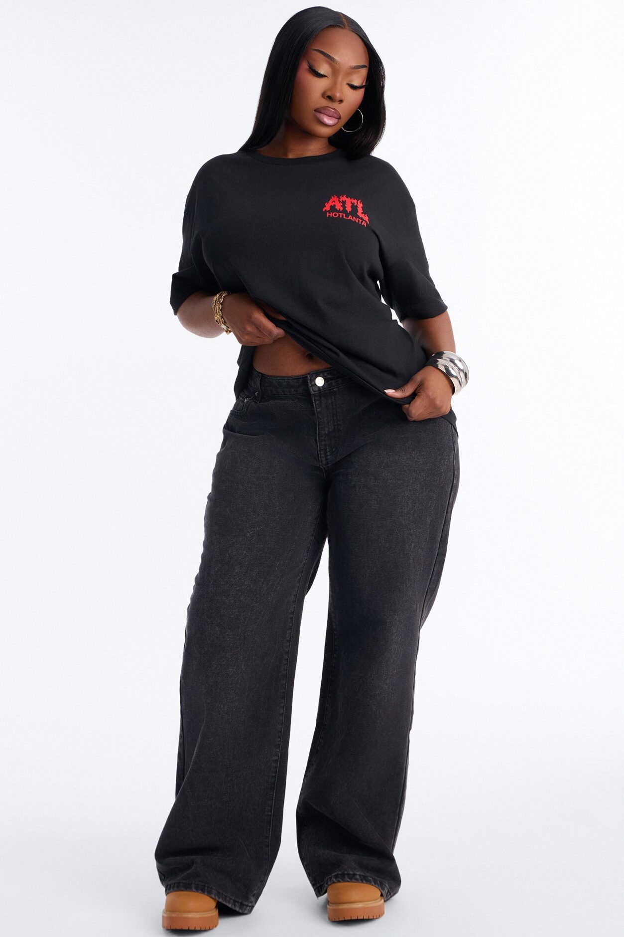 Hotlanta Front And Back Graphic Tee - Black