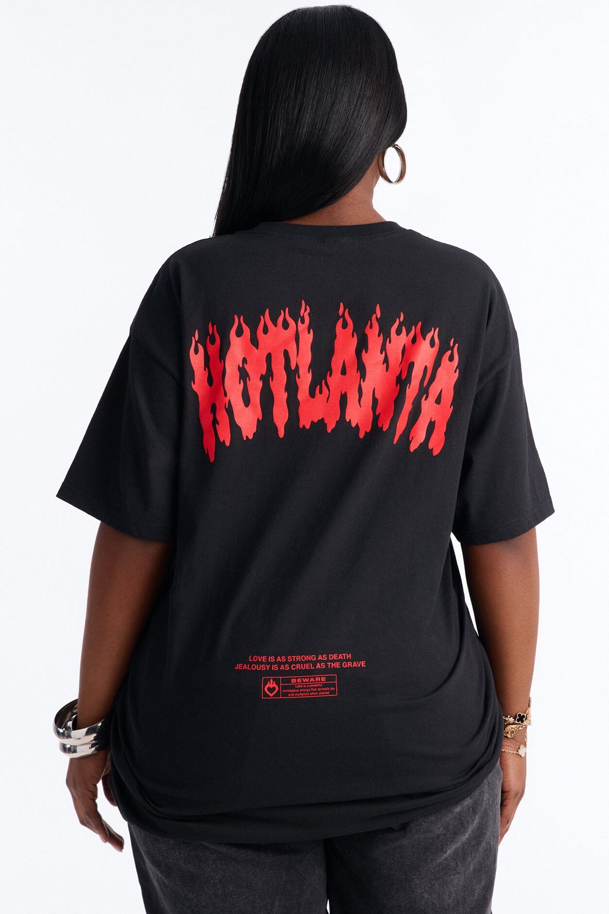 Hotlanta Front And Back Graphic Tee - Black