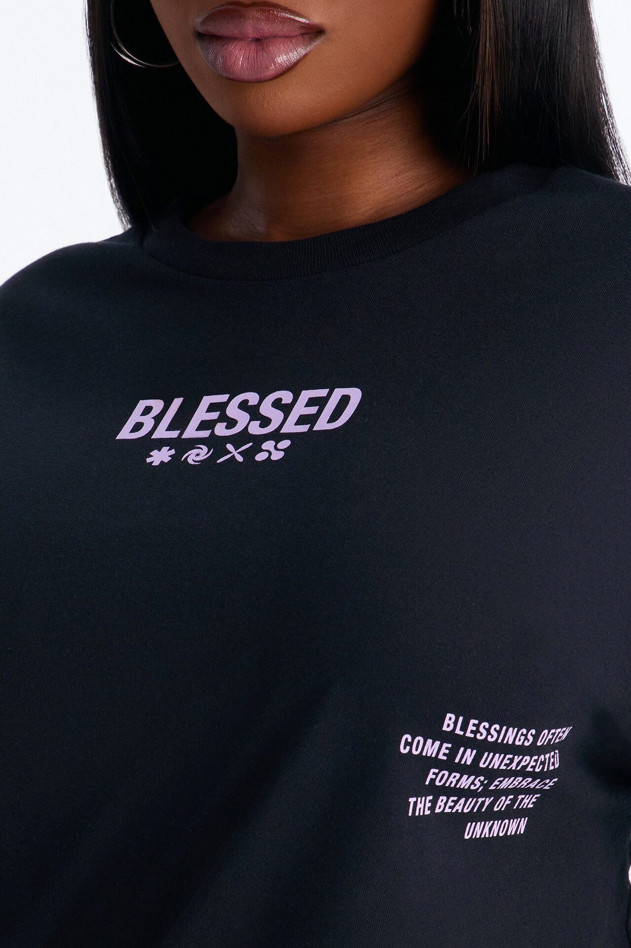Stay Blessed Washed Oversized Tee - Black Wash