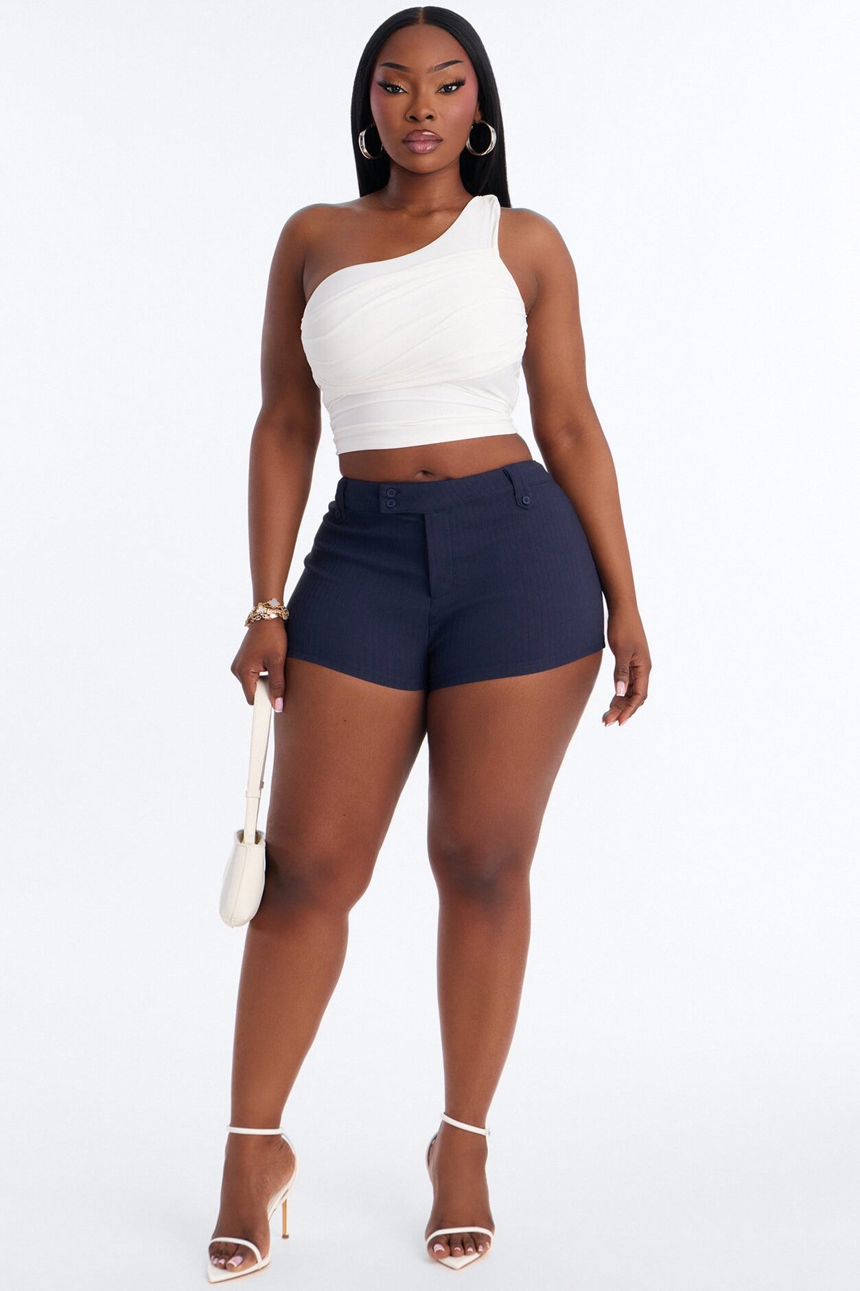 Sail Away Twill Low Rise Micro Short - Navy