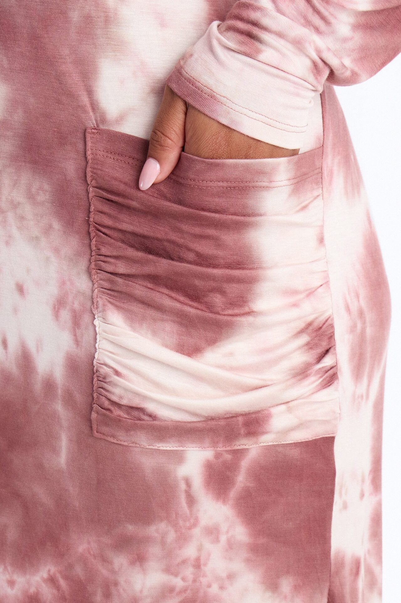 Rayne Tie Dye Maxi Dress - Mauve/combo