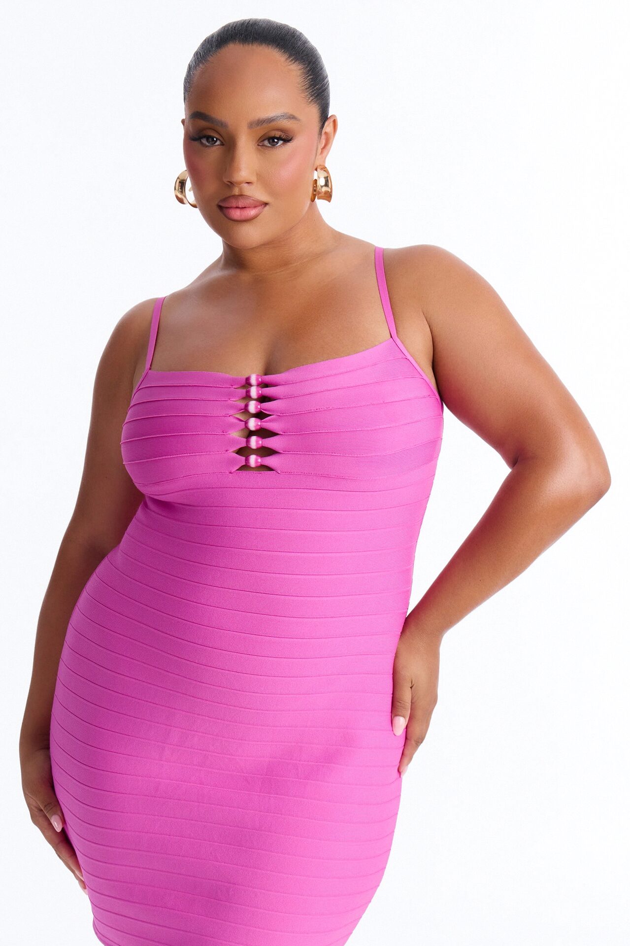 Maliboo Bandage Mini Dress - Magenta