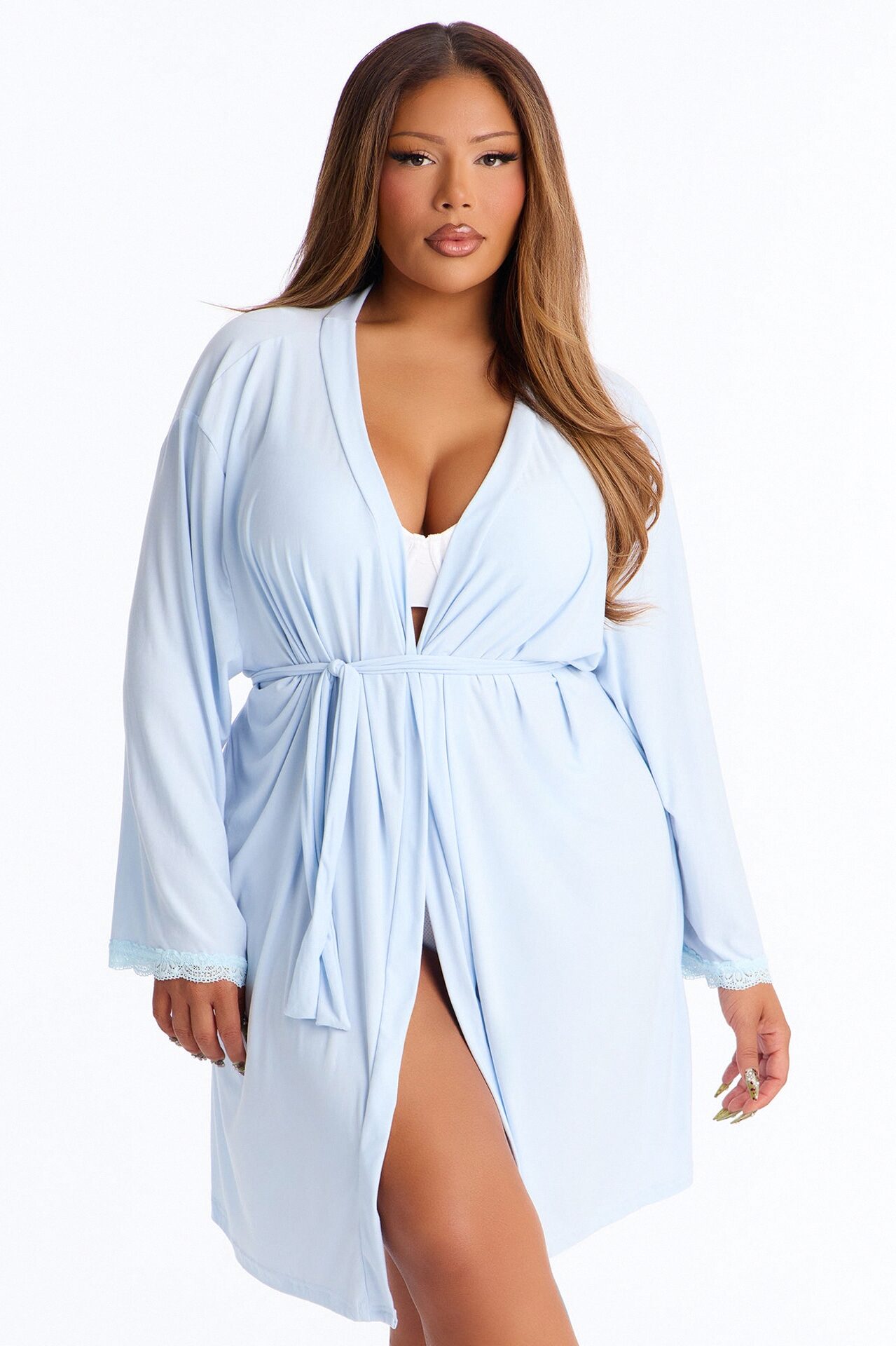 Squad Needs A Martini Robe - Light Blue
