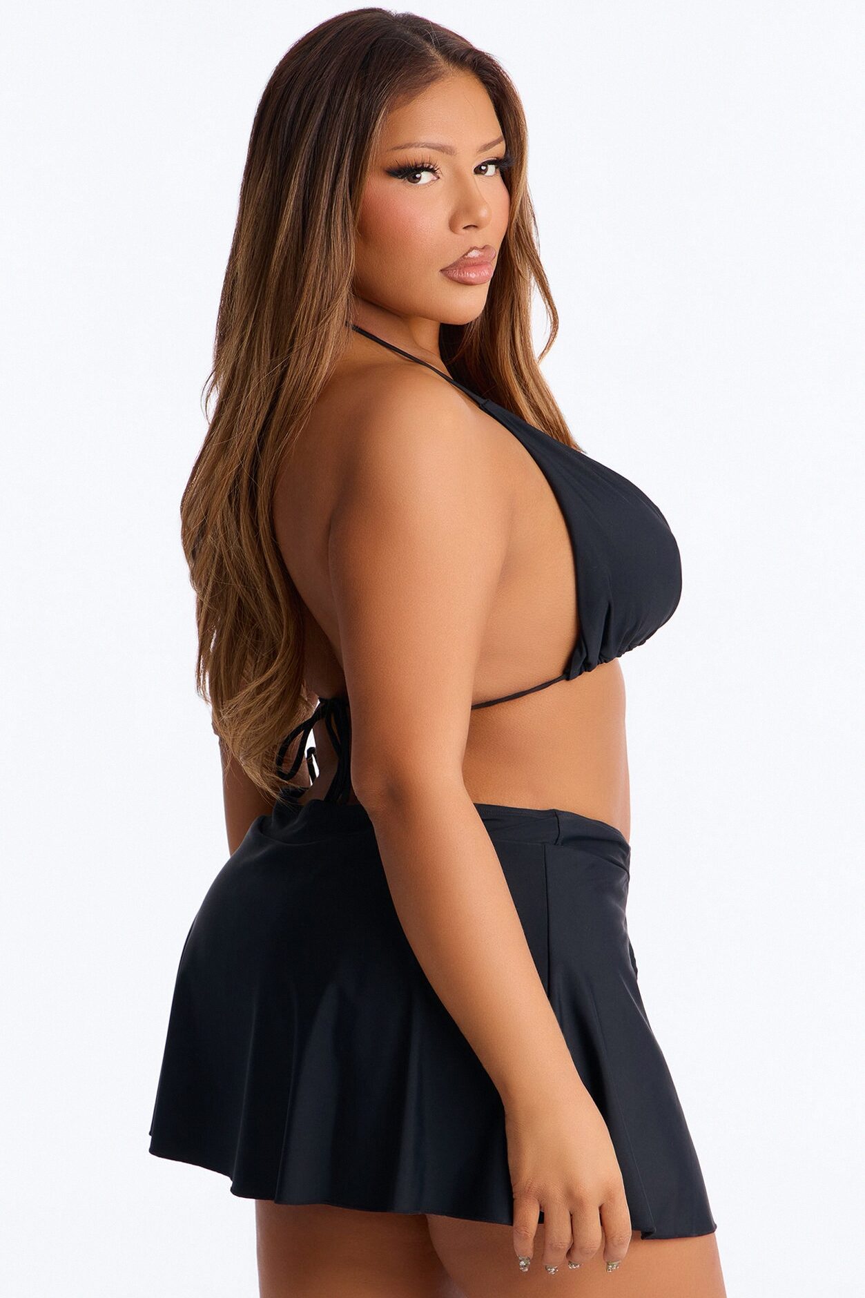 Heat Winds Skort 2 Piece Bikini - Black