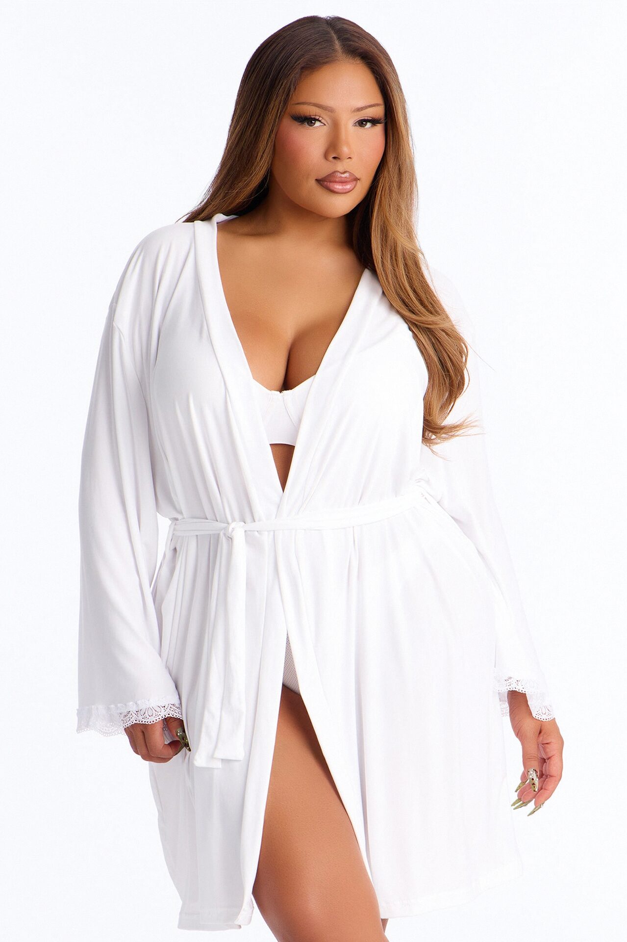 Bride Needs A Martini Robe - White