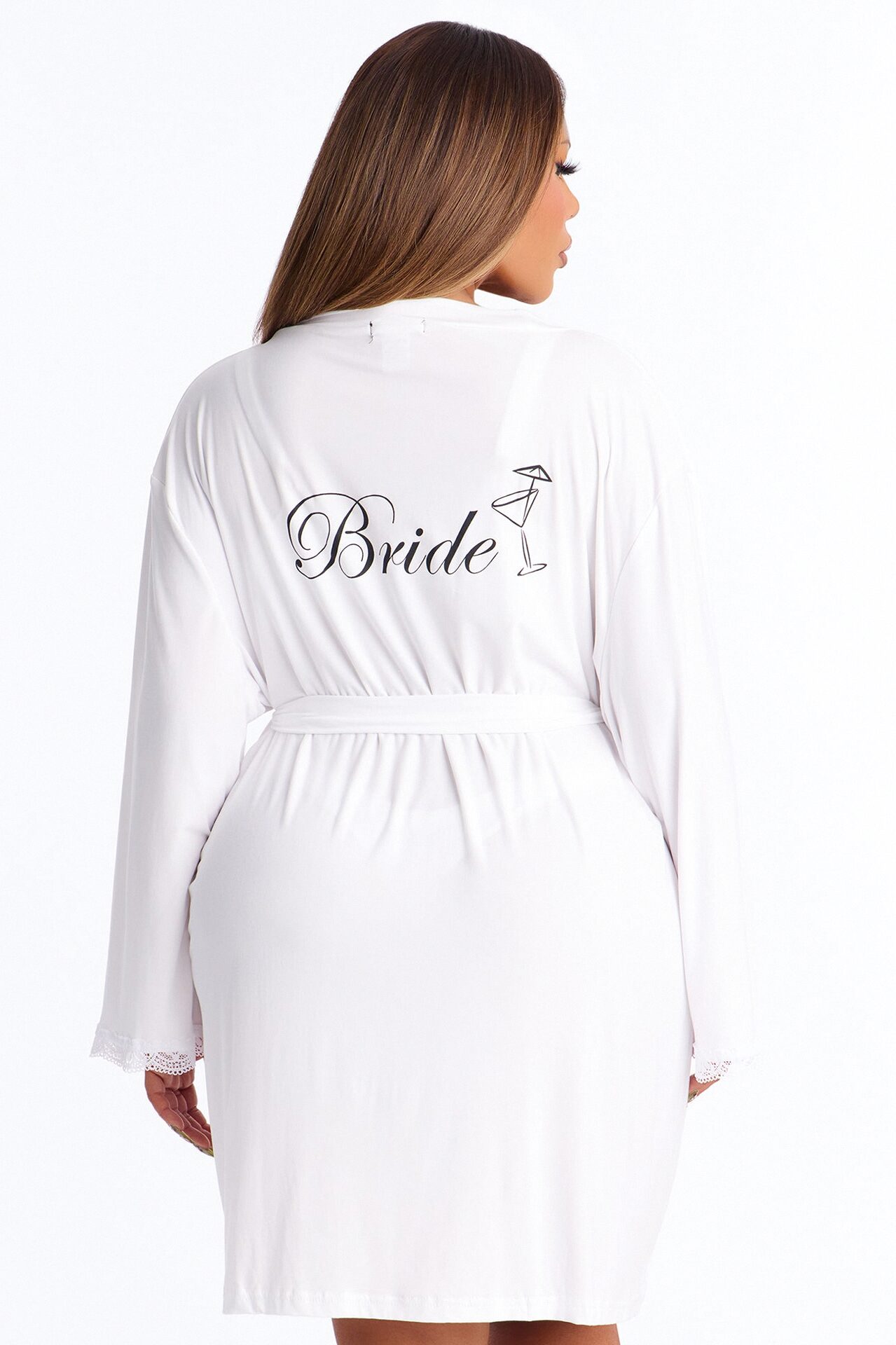 Bride Needs A Martini Robe - White