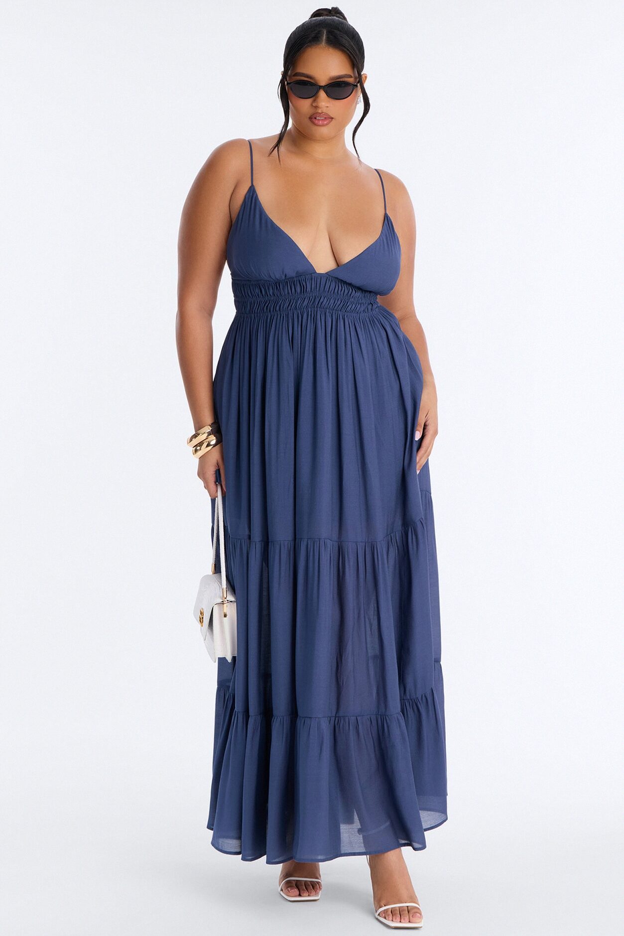 Daily Vibe Backless Maxi Dress - Denim