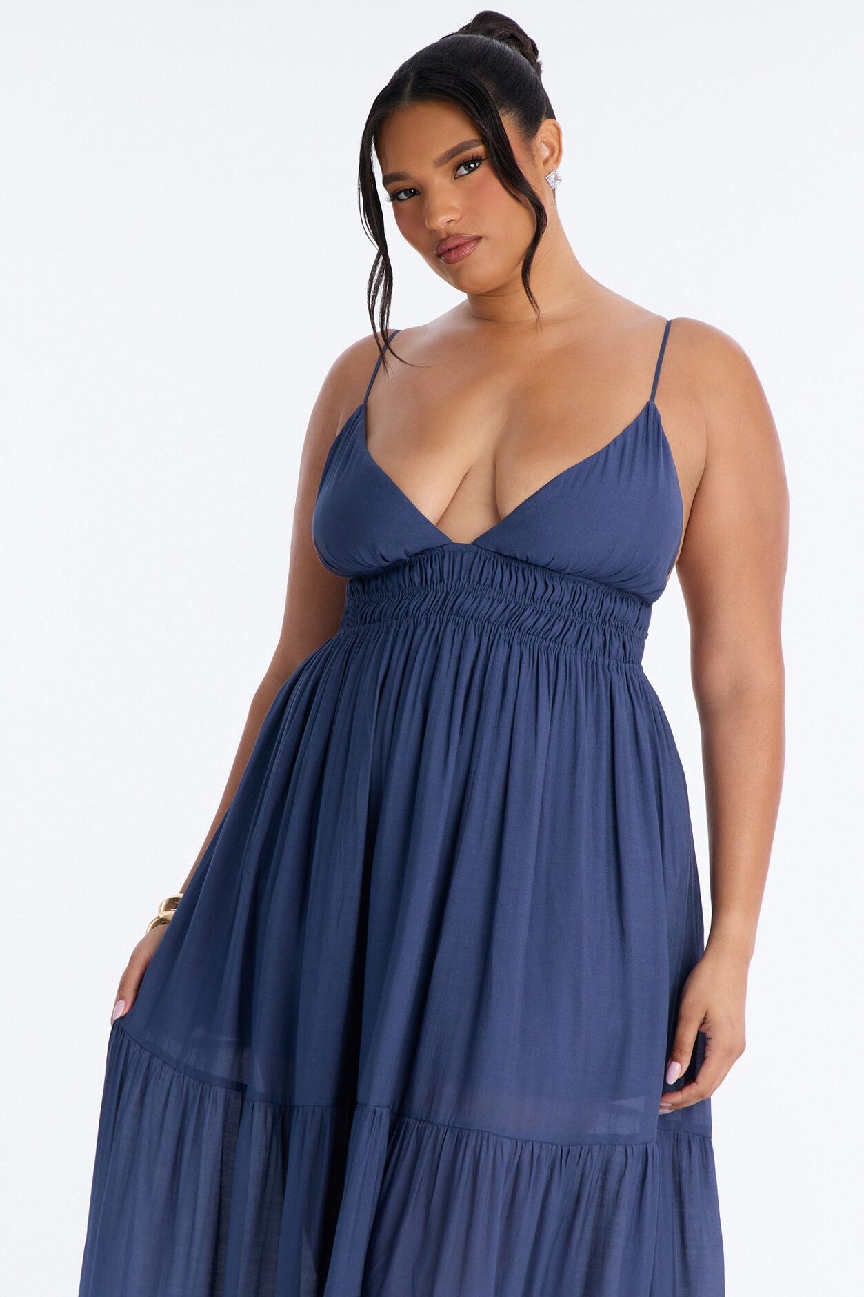 Daily Vibe Backless Maxi Dress - Denim