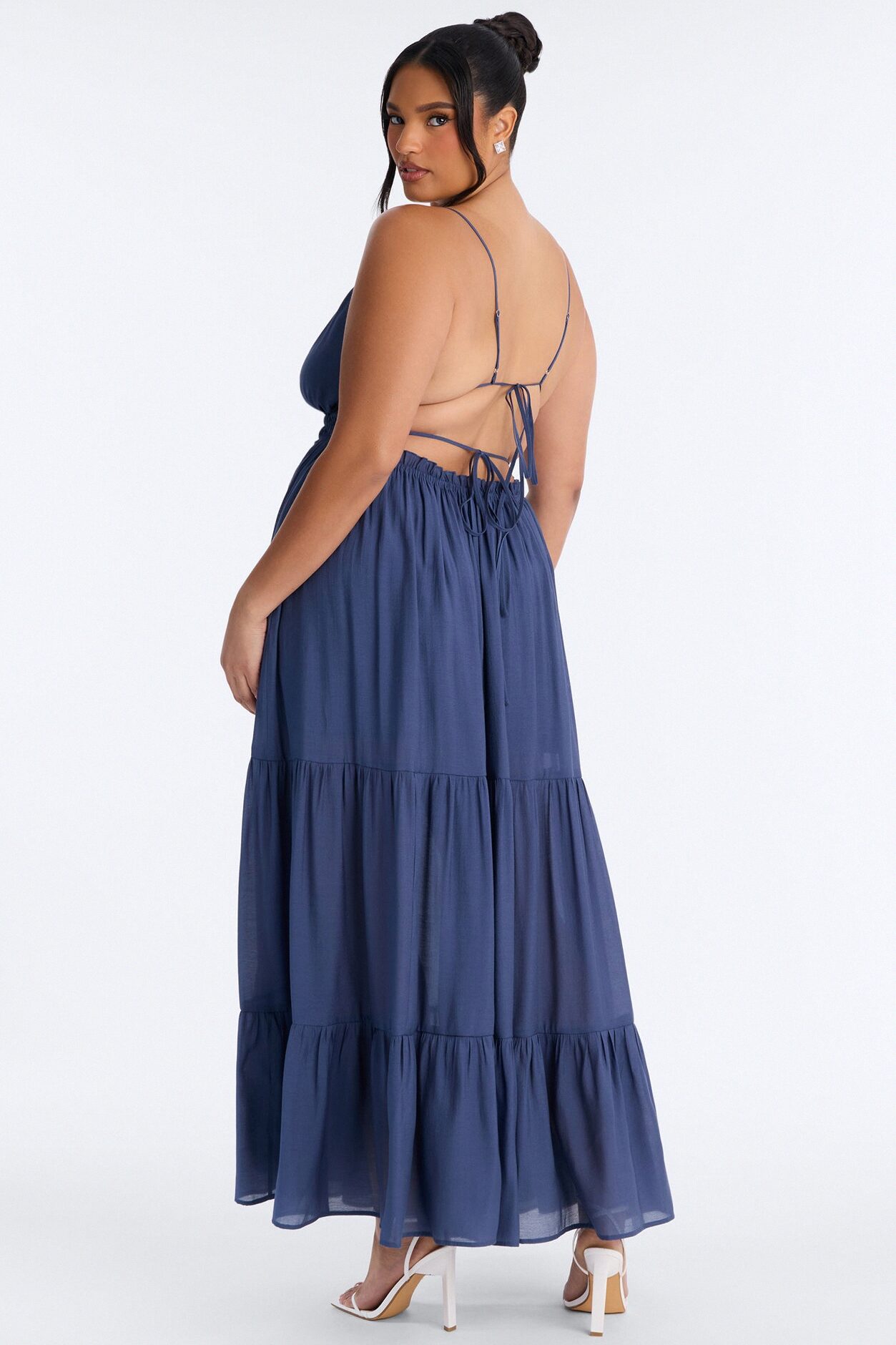 Daily Vibe Backless Maxi Dress - Denim