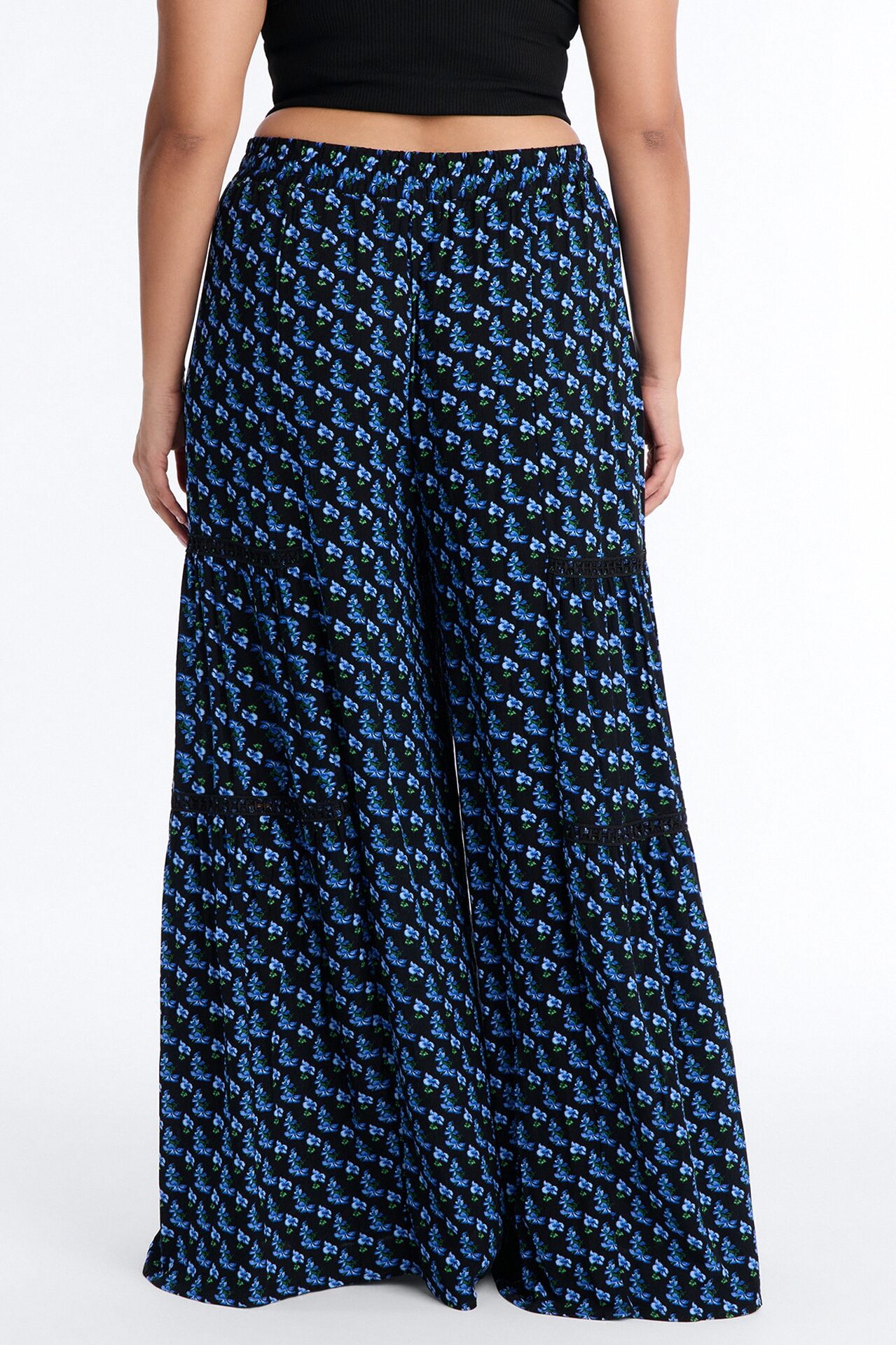 Maybe Later Wide Leg Pant - Blue/combo