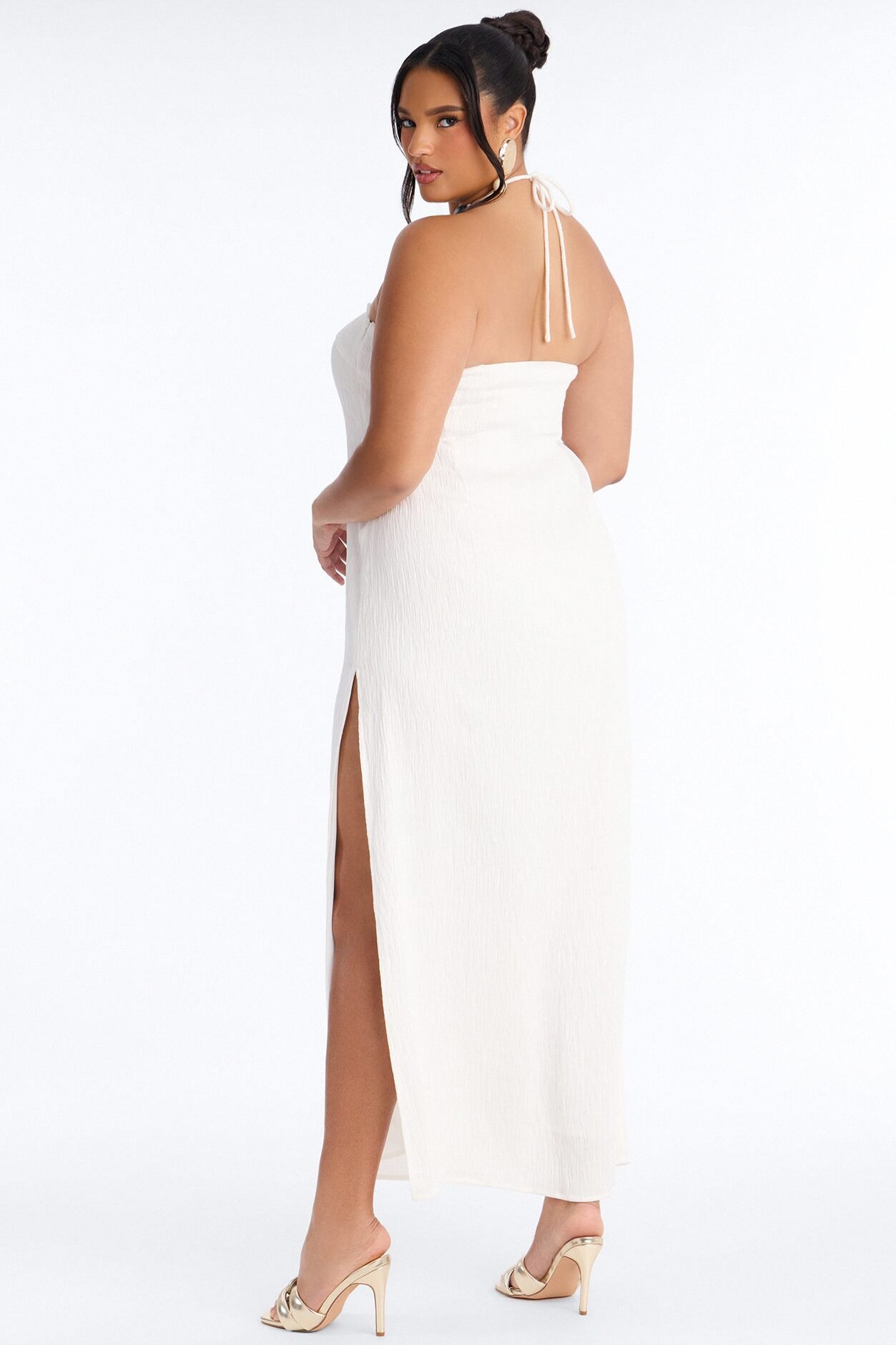 Rylee Halter Maxi Dress - White