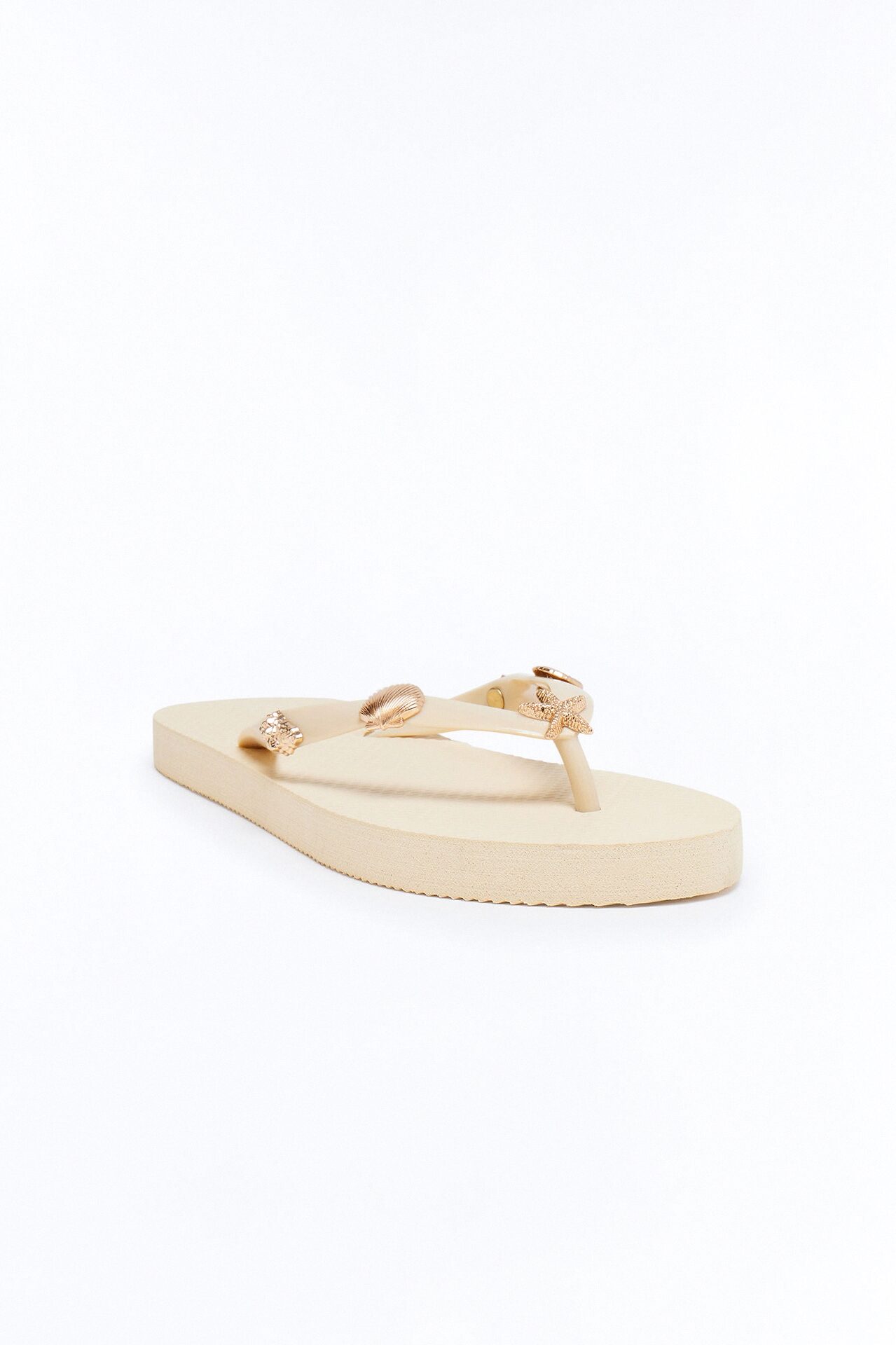 Beachy Hardware Flip Flops - Sand