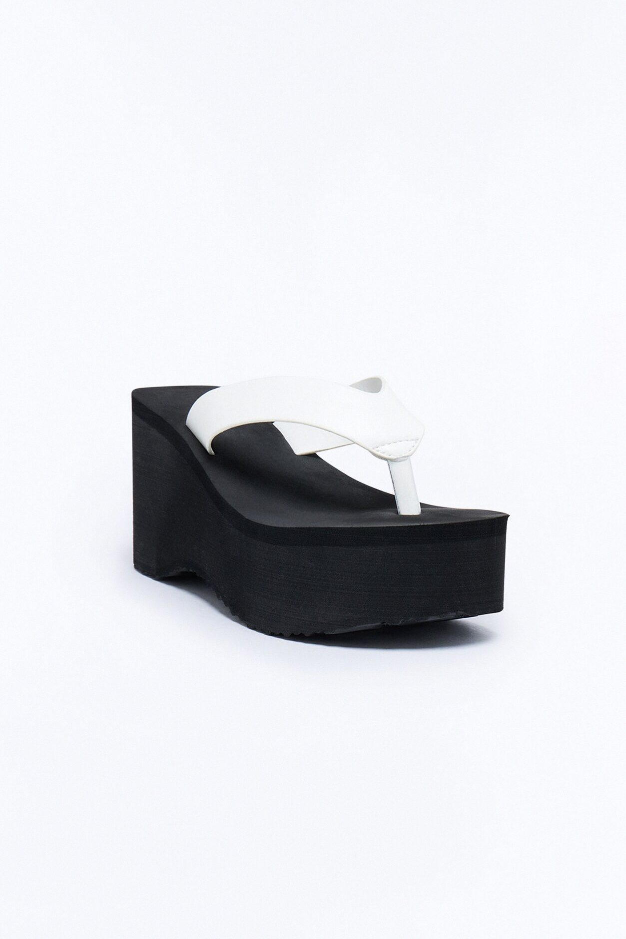 Poolside Thong Wedges - White