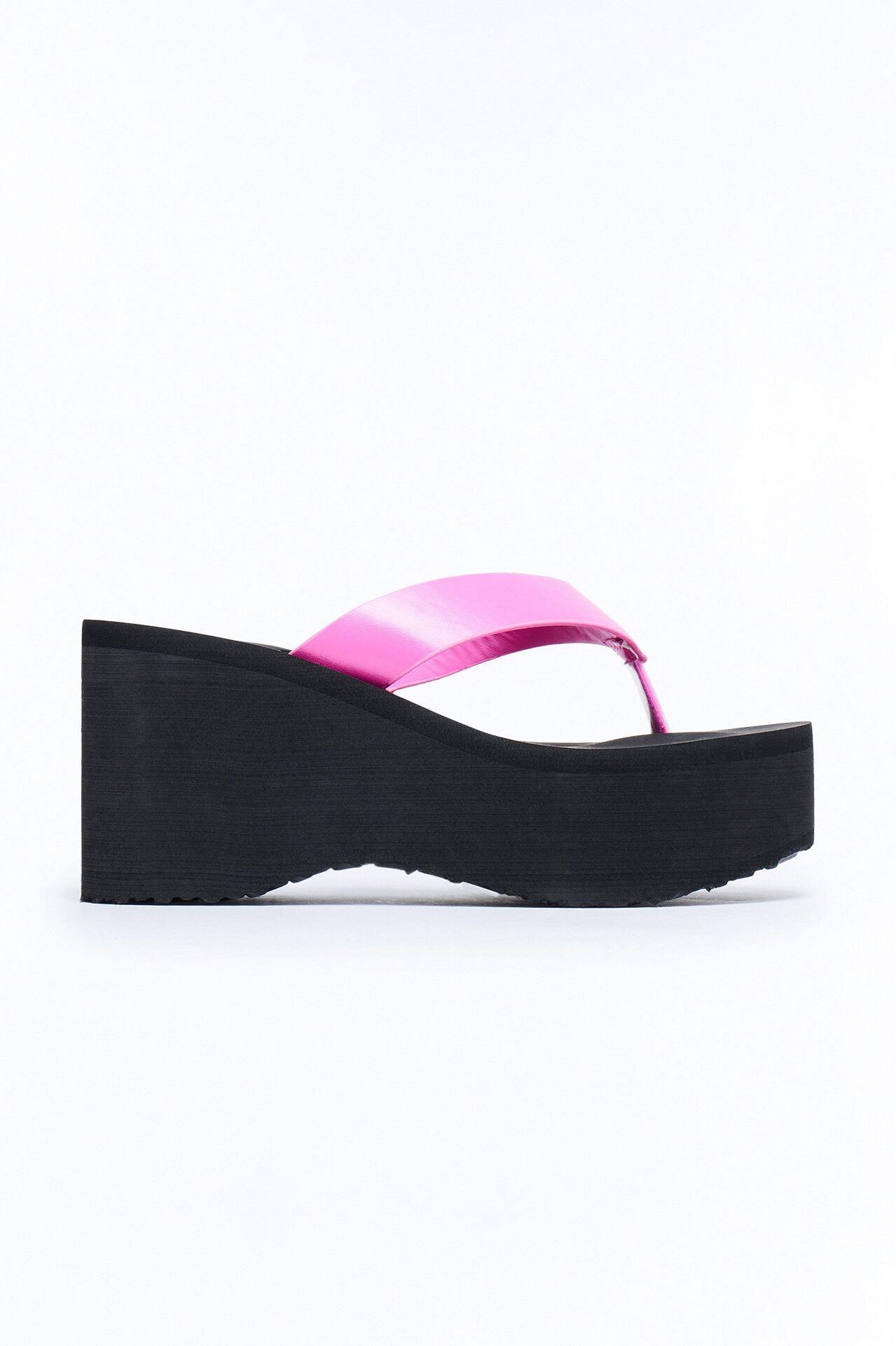 Poolside Thong Wedges - Hot Pink